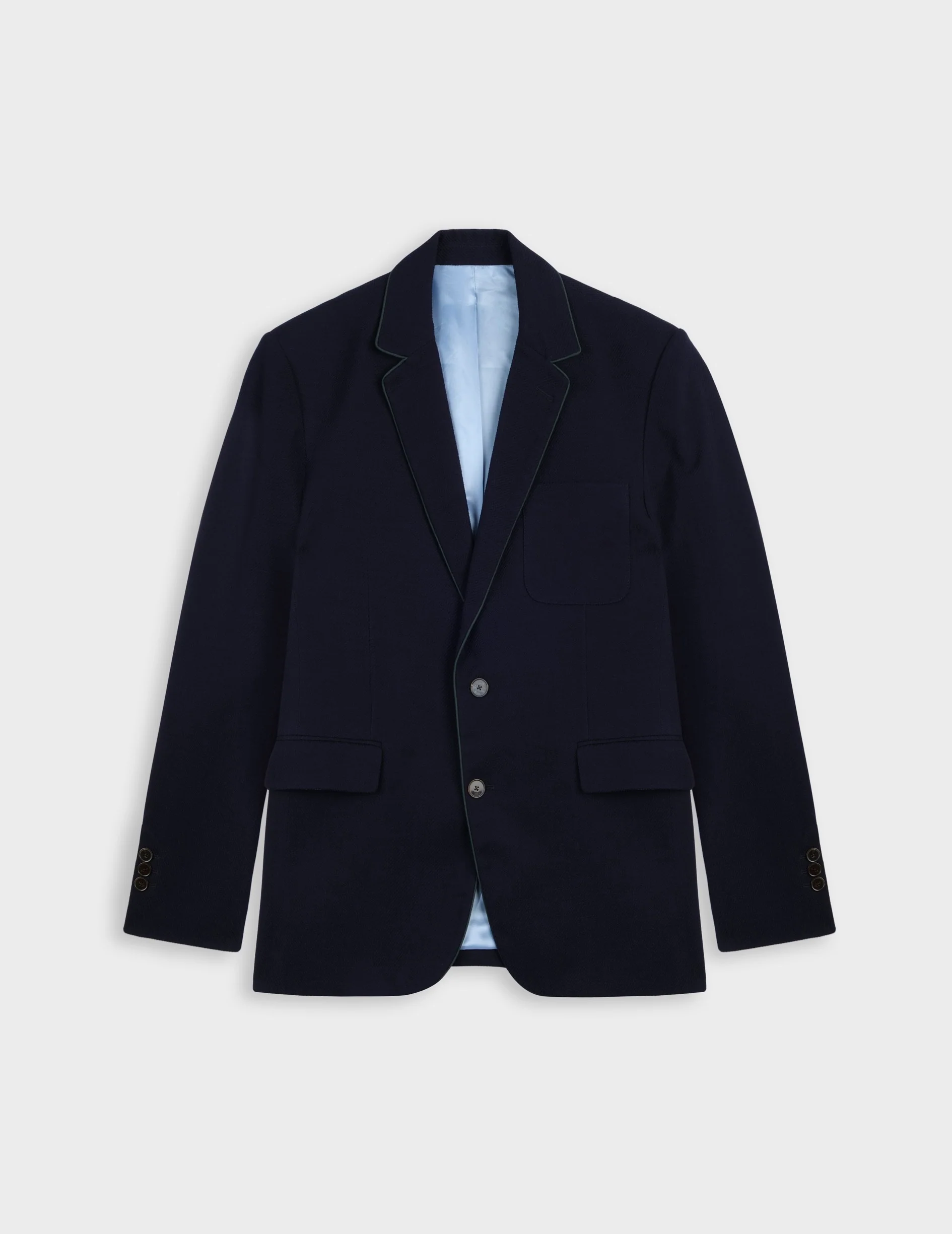 Blazer Nikos en twill de laine vierge marine - Image 6