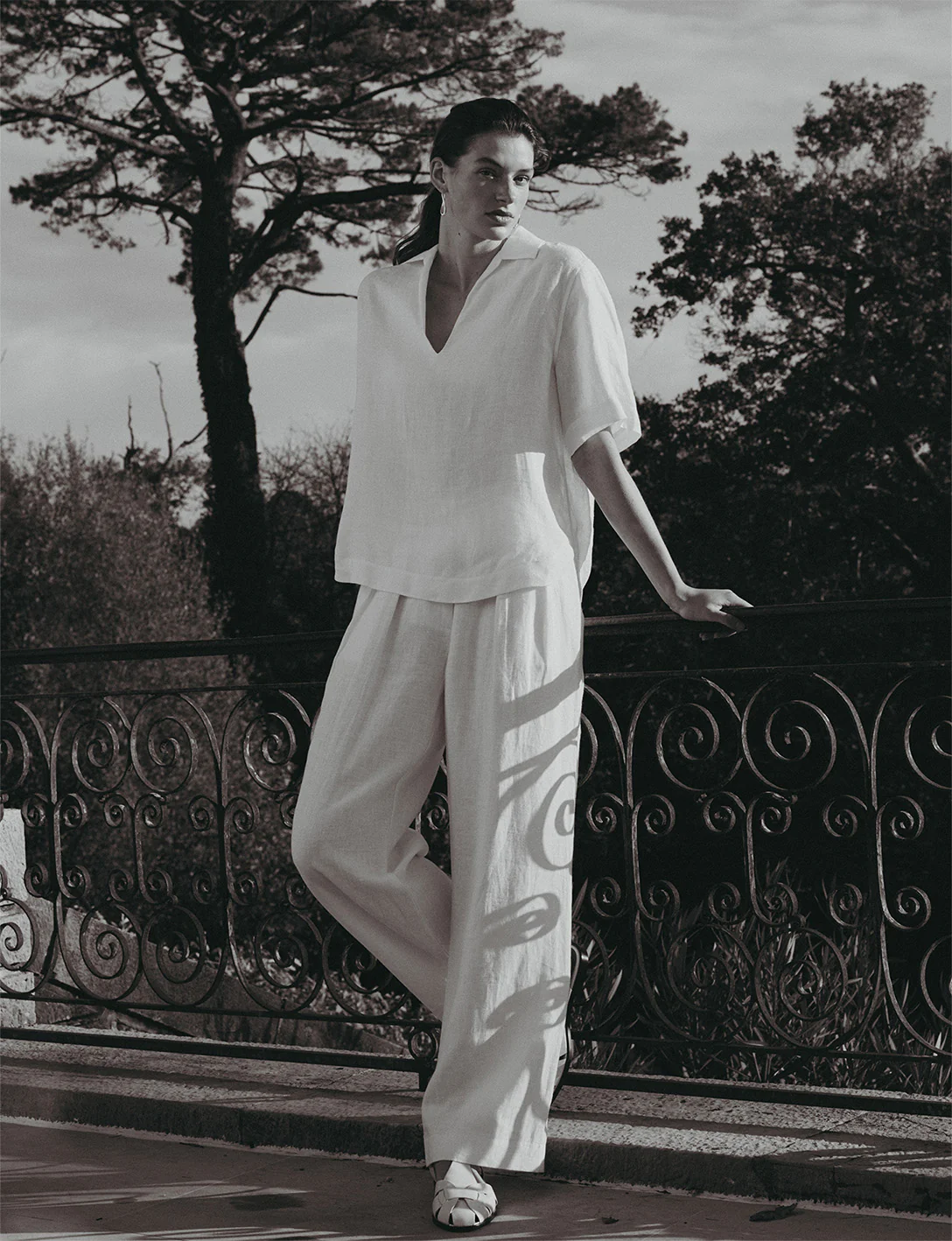 Blouse Nadia en lin blanc - Image 2