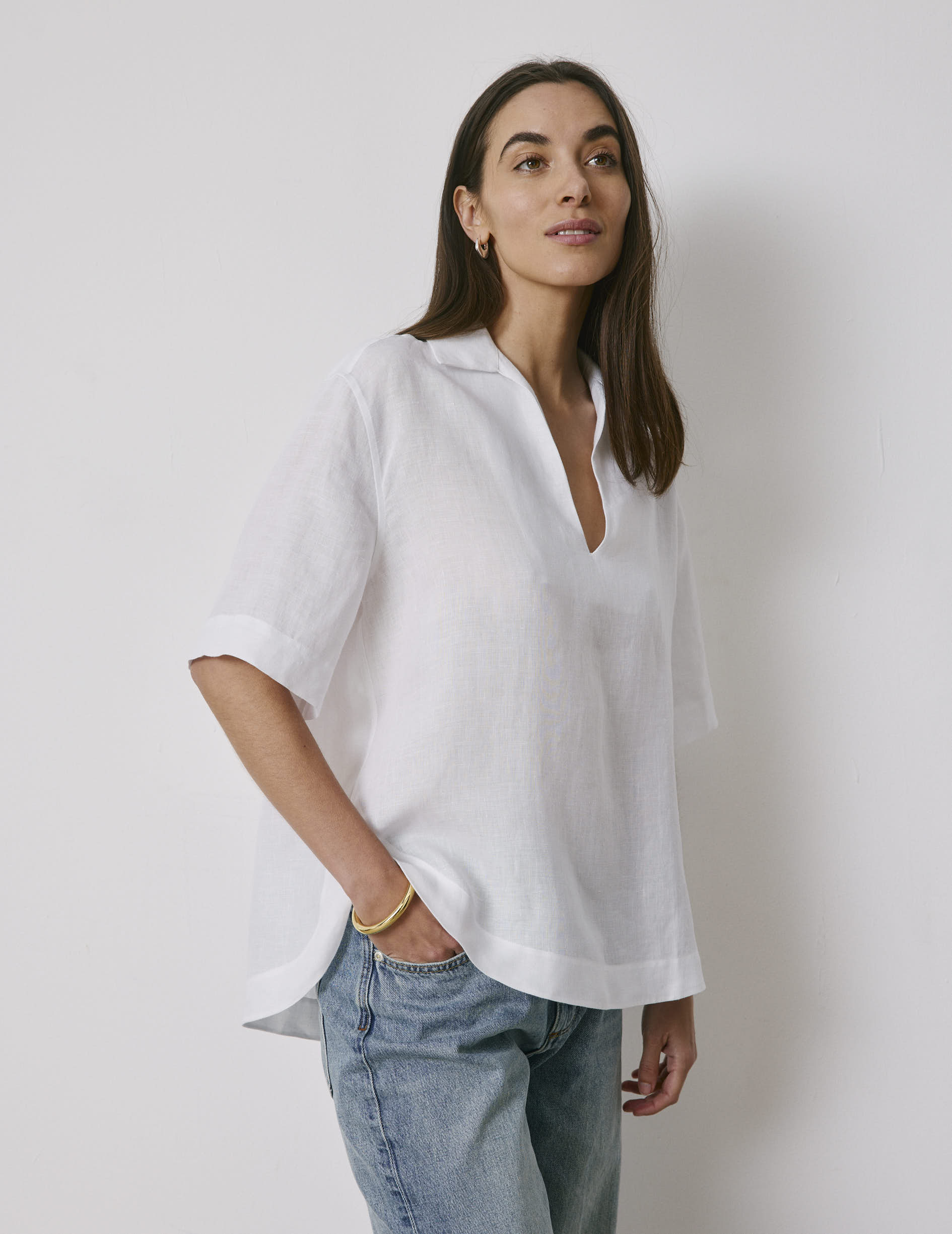 Blouse Nadia en lin blanc - Image 5