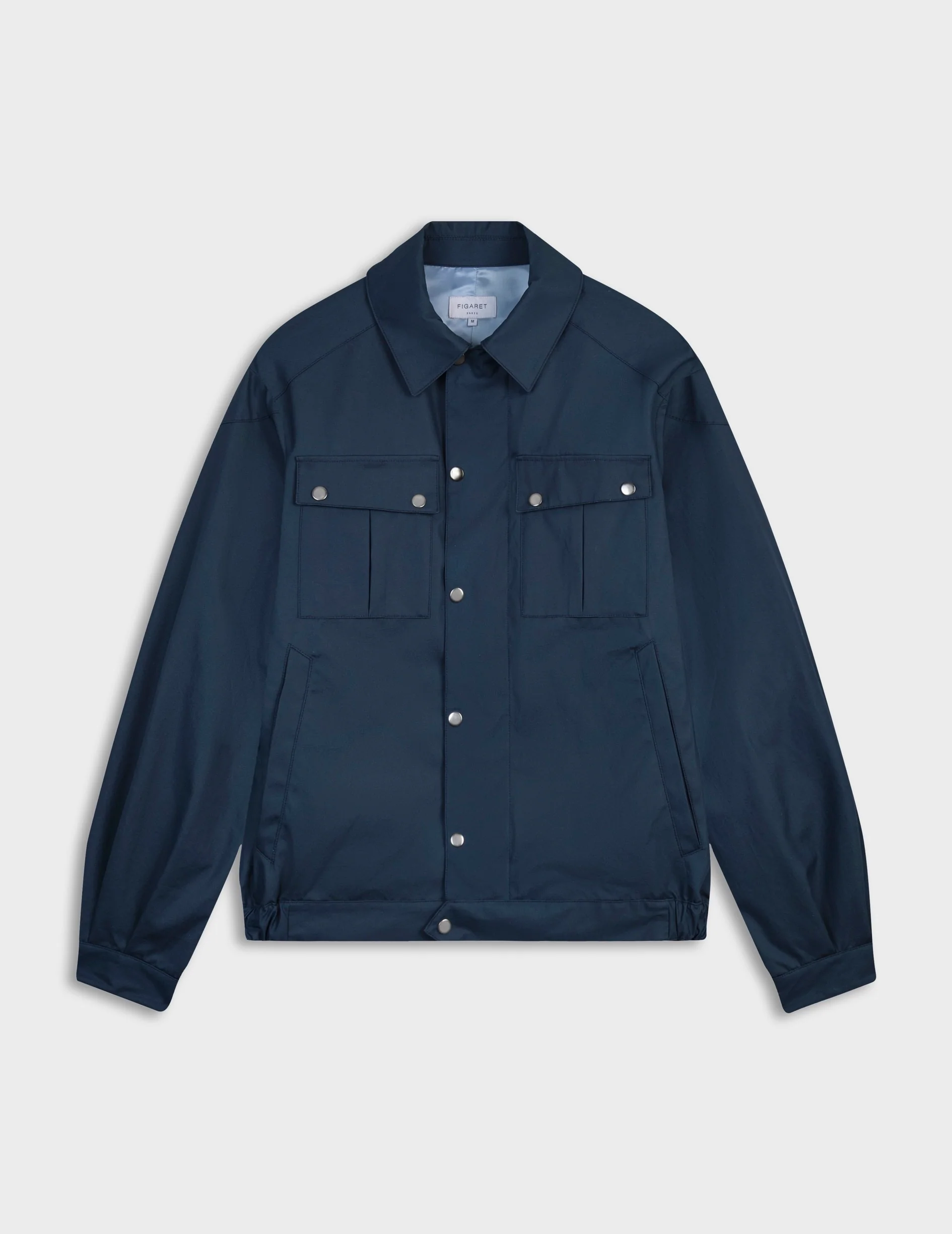 Blouson aviateur Nelson en canvas de coton marine - Image 5