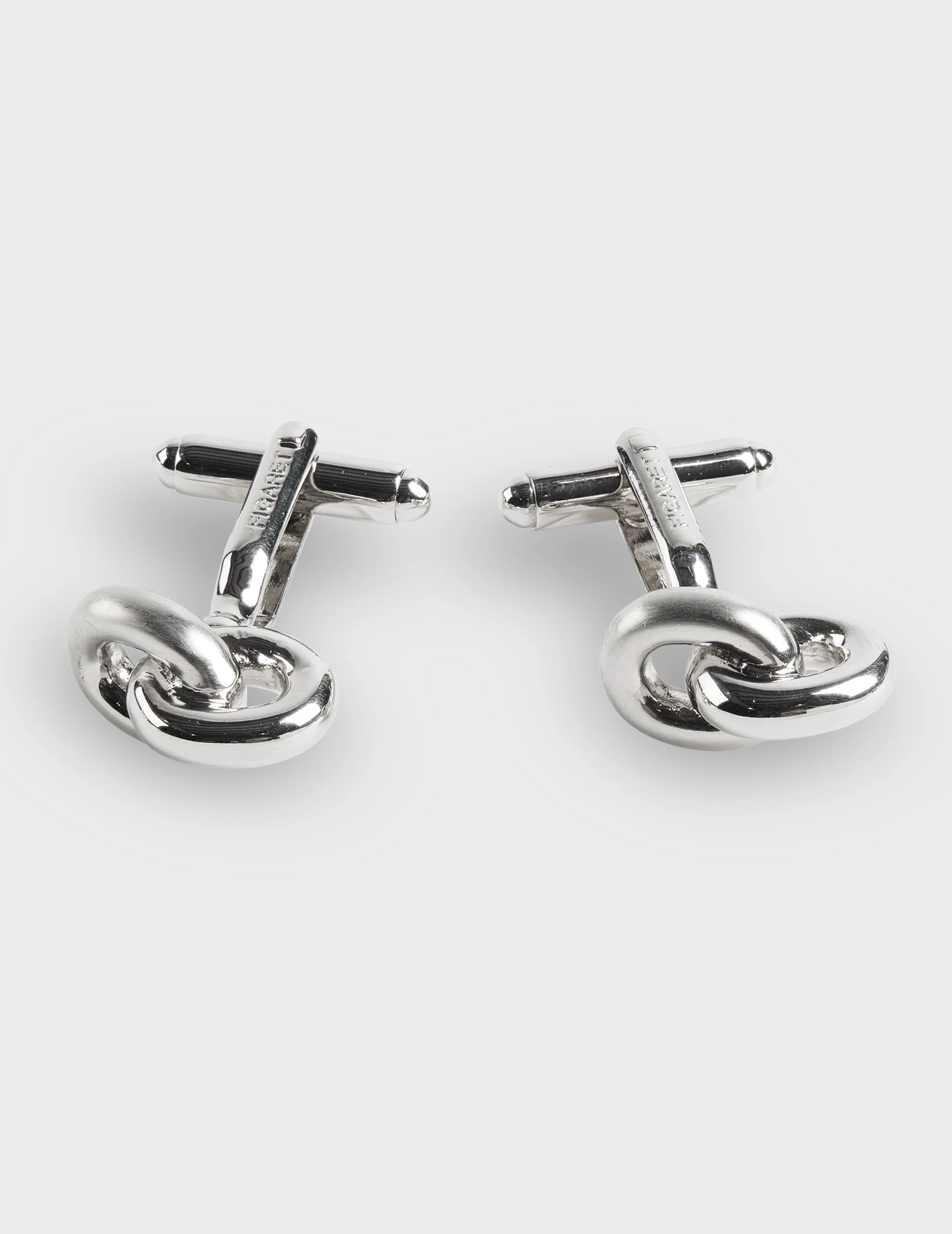 Boutons de manchette argentés - Image 2