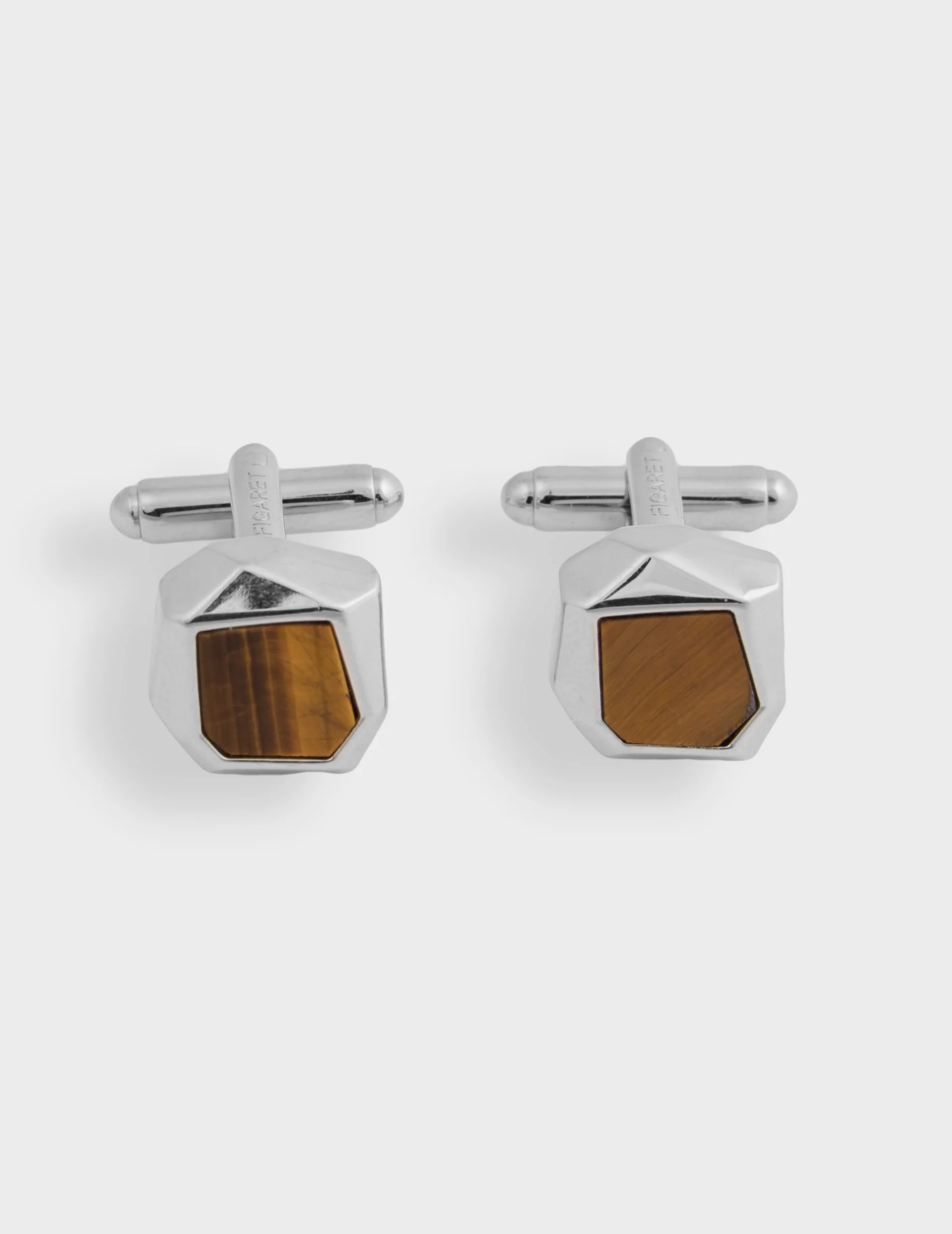 Boutons de manchette argentés