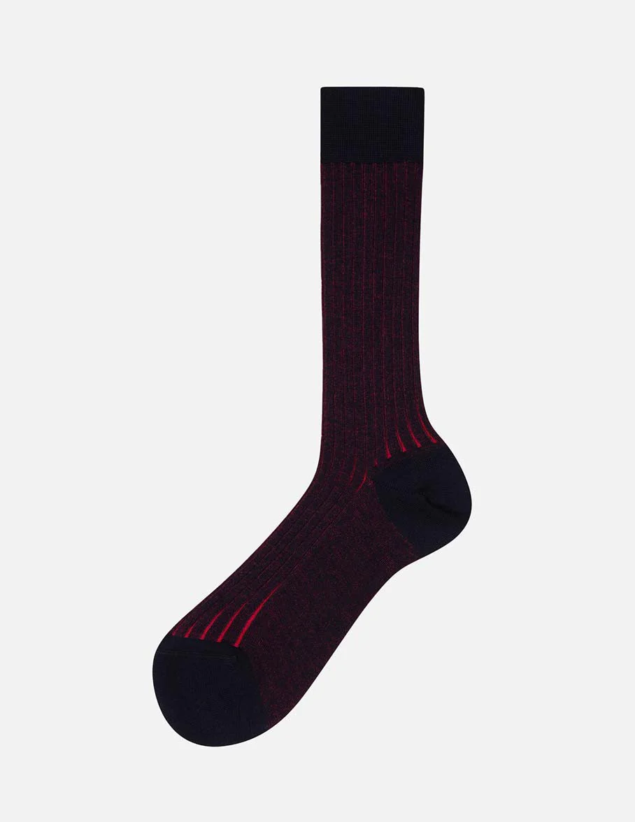 Chaussettes en fil d'Ecosse marine