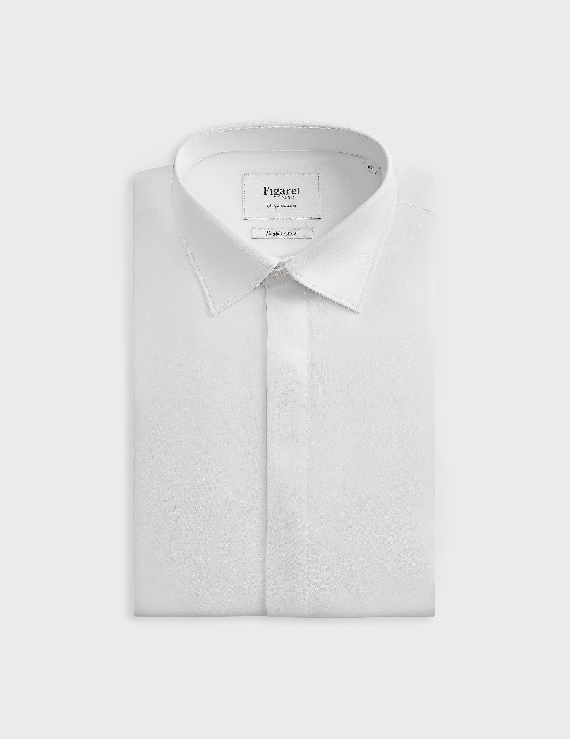 Chemise Ajustée gorge cachée blanche