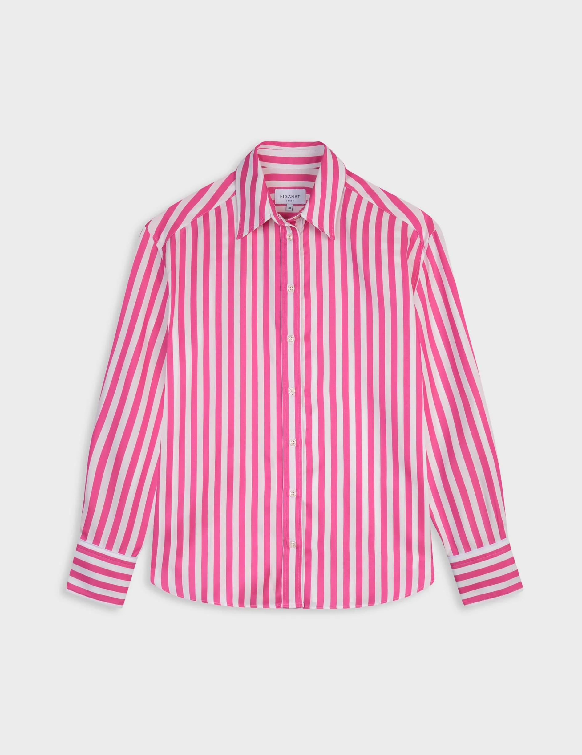 Chemise Ambre rayée fuchsia - Image 3