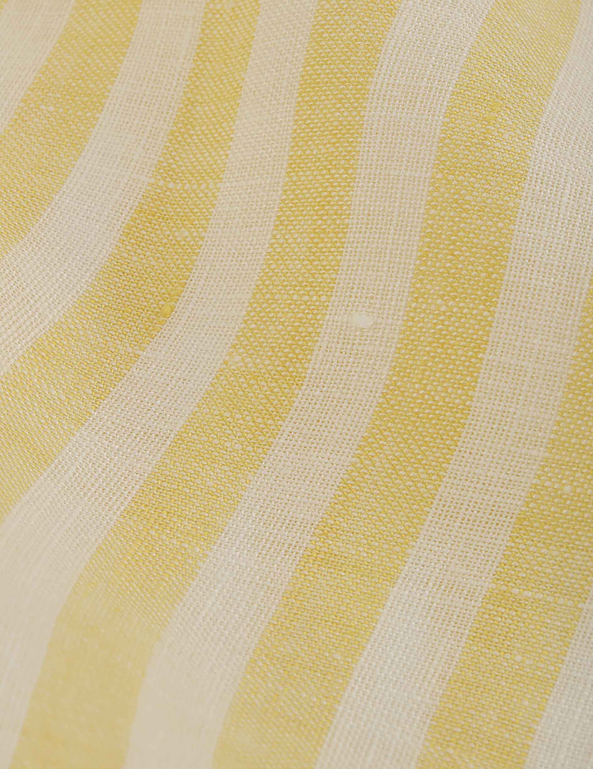 Chemise Ambre en lin rayée jaune - Image 4