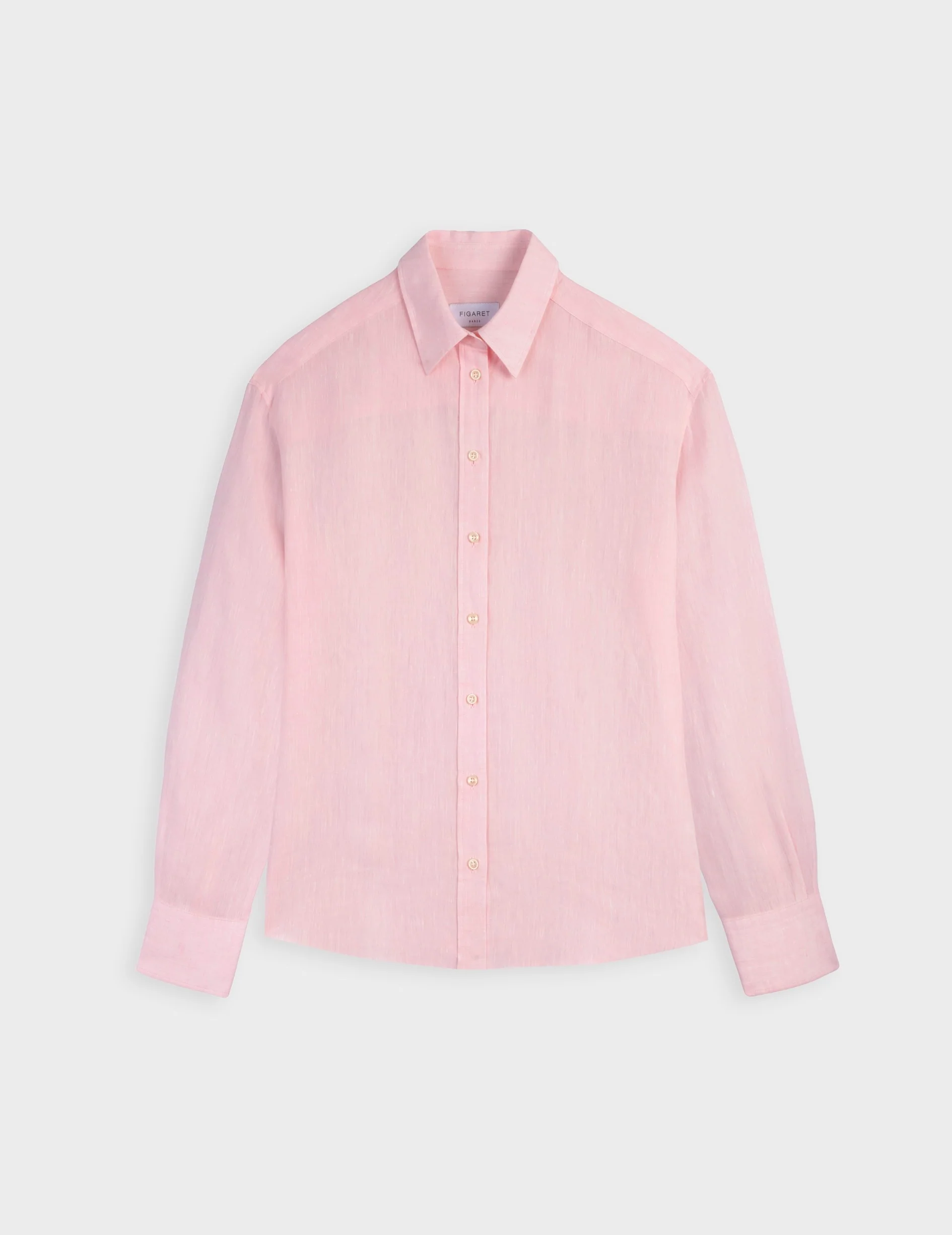 Chemise Ambre en lin rose clair - Image 4