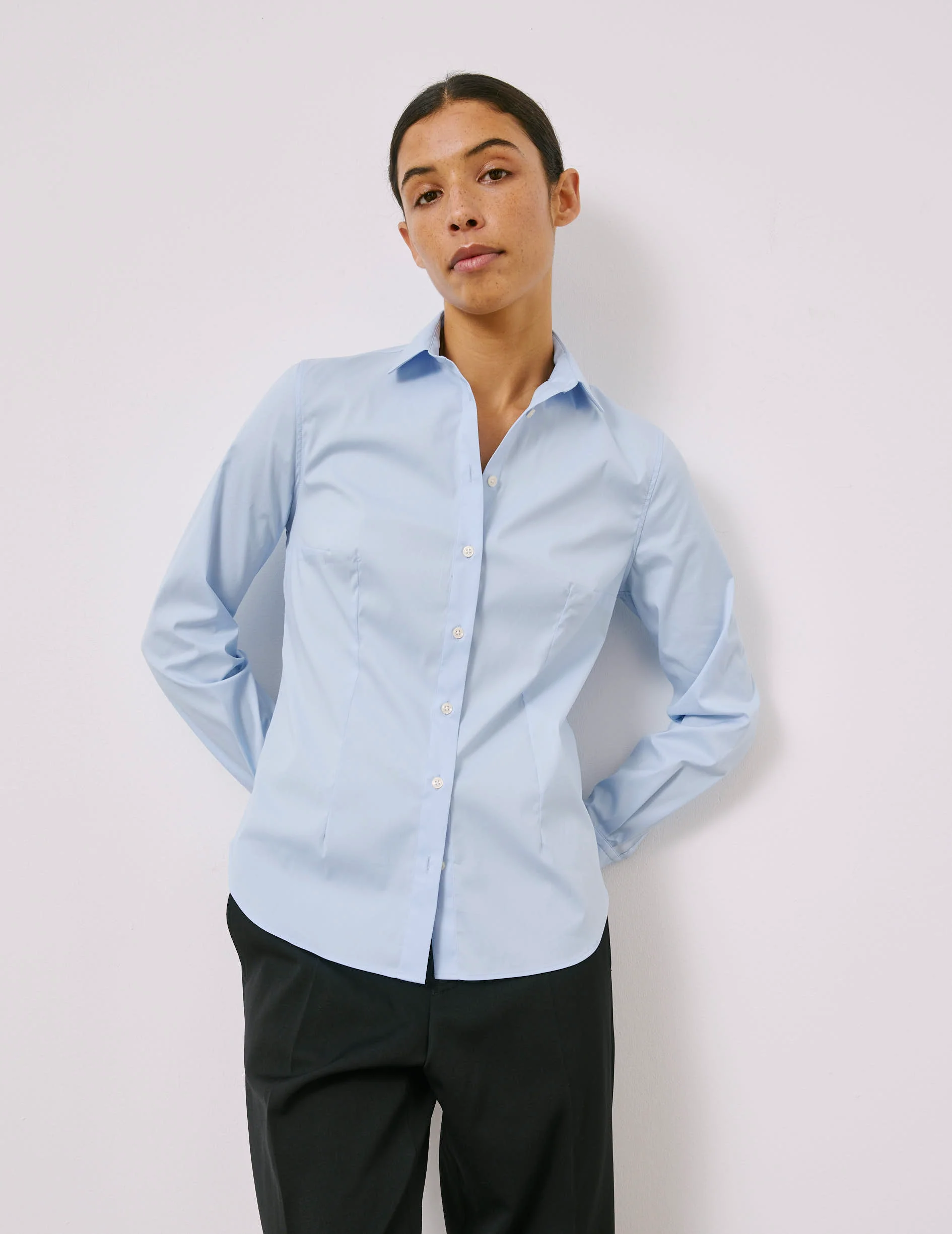 Chemise Anais stretch bleue - Image 3