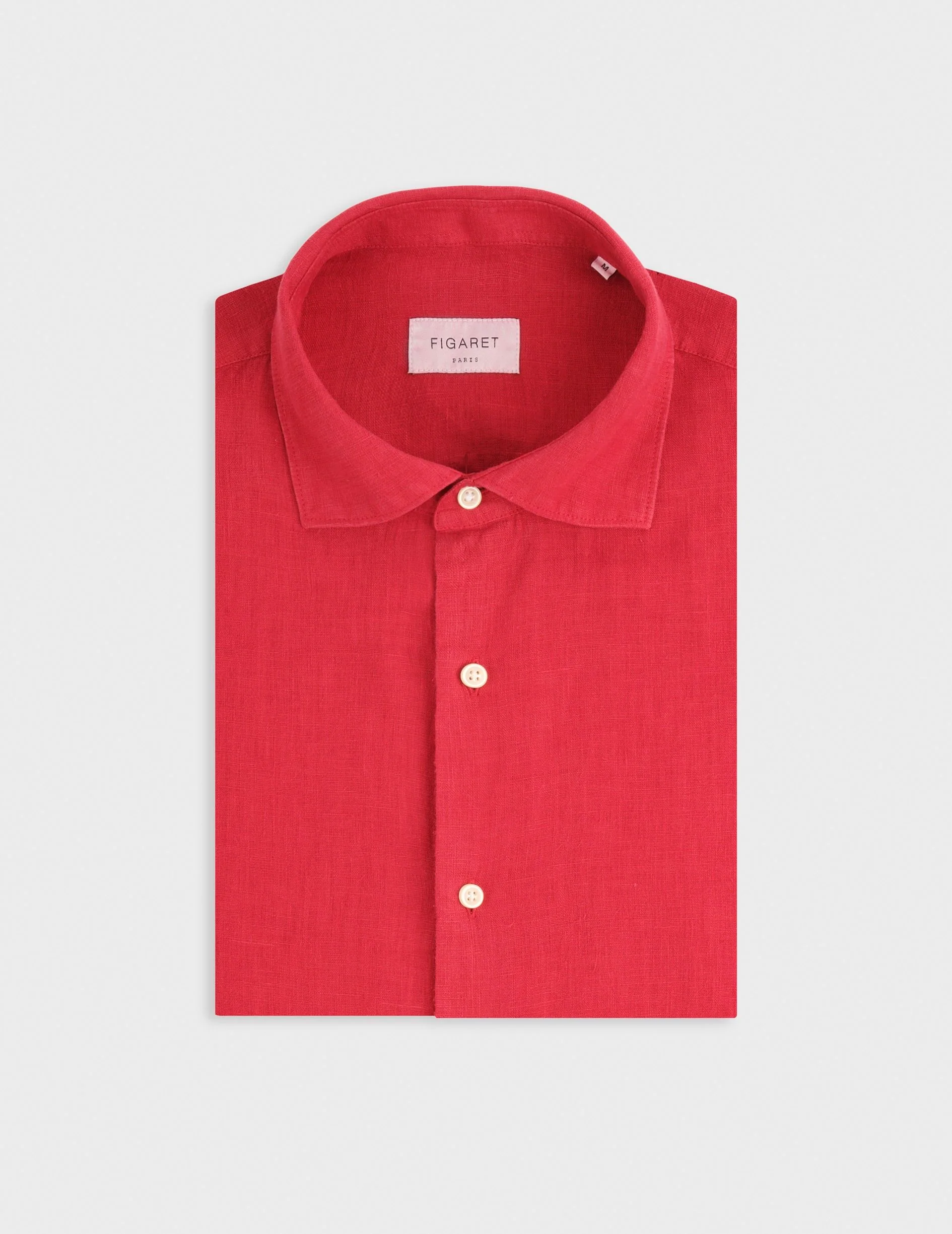 Chemise Aristote en lin rouge - Image 4