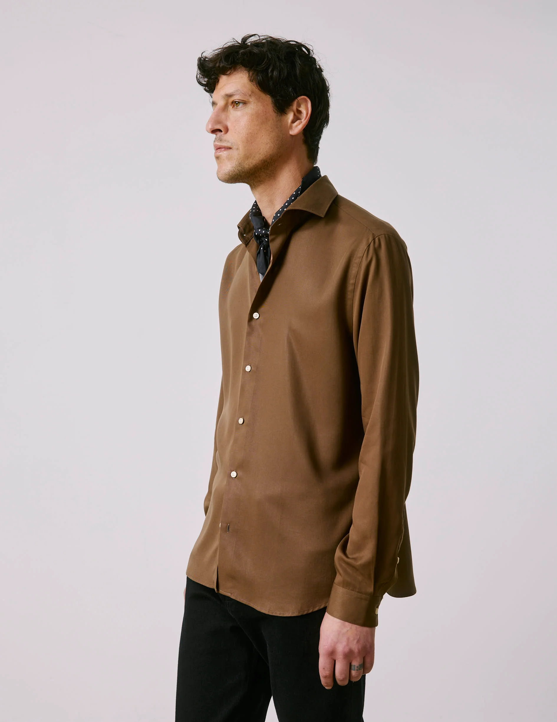 Chemise Aristote marron - Image 4