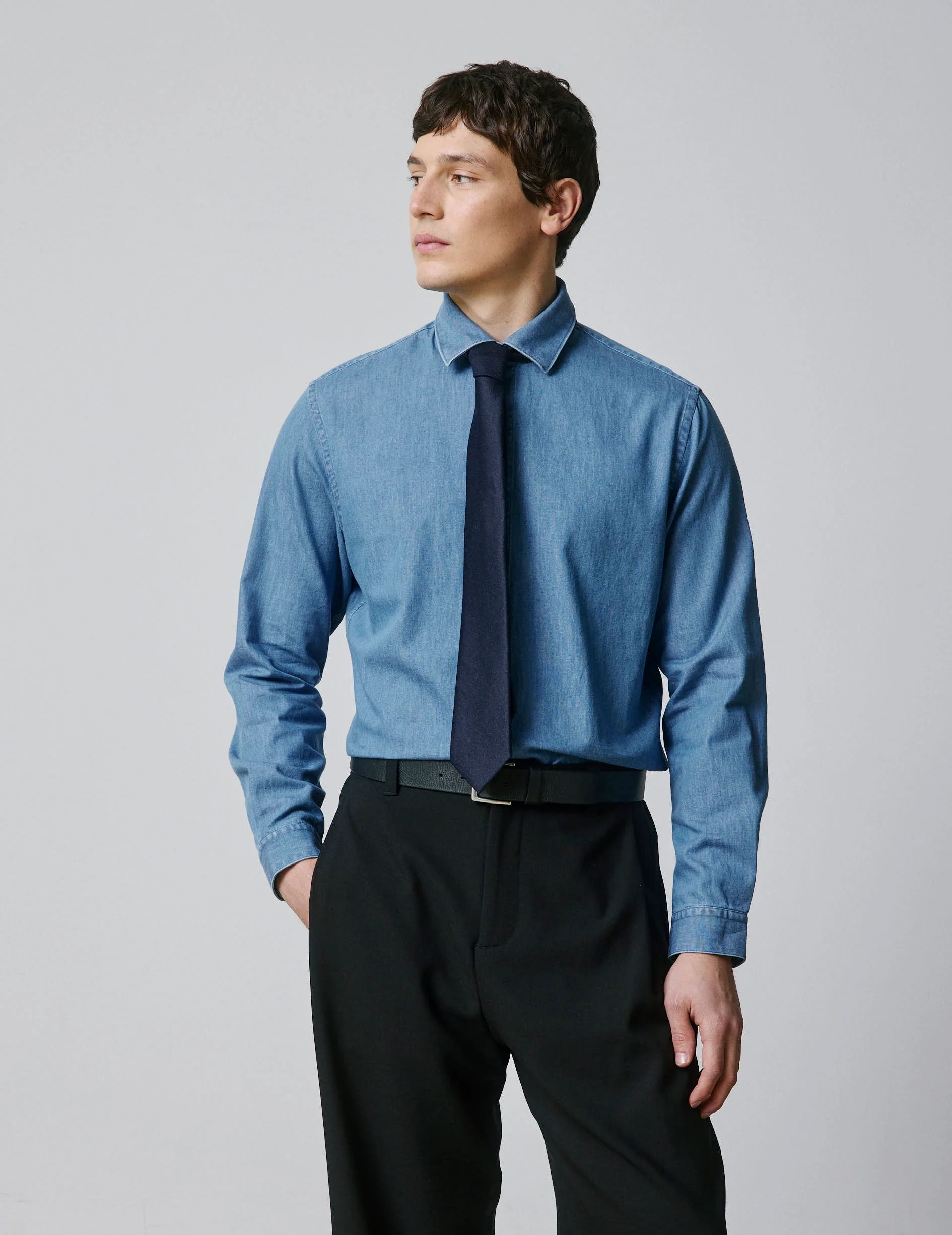Chemise Auguste en denim bleu - Image 3