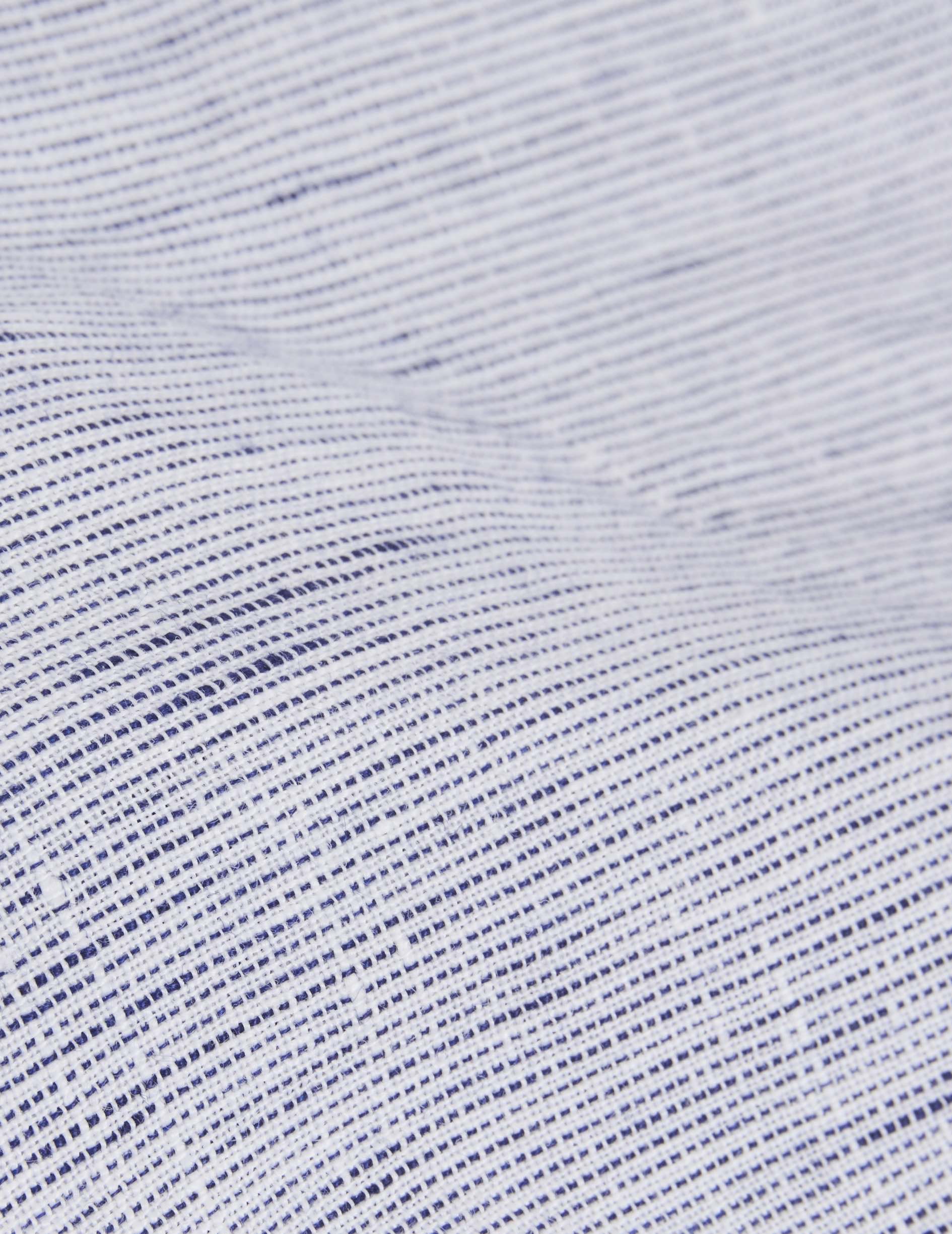Chemise Auguste en lin rayé bleu marine - Image 2