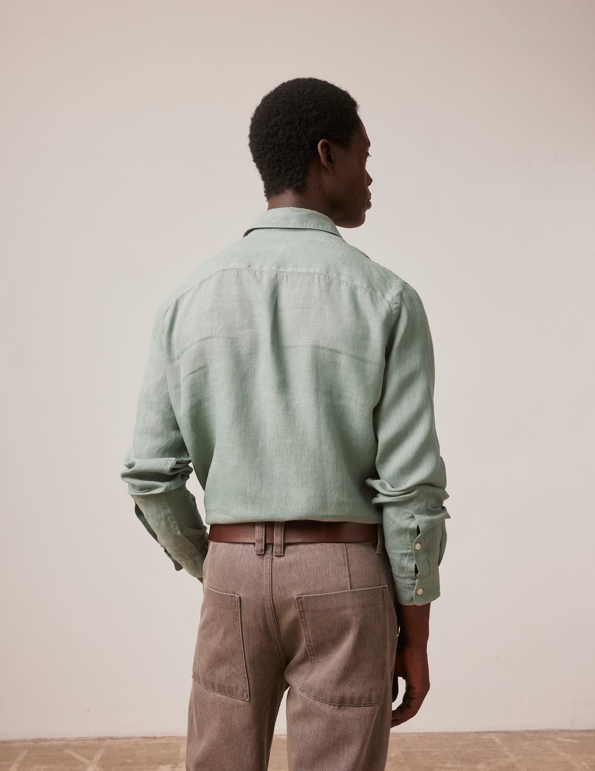 Chemise Auguste en lin vert - Image 2