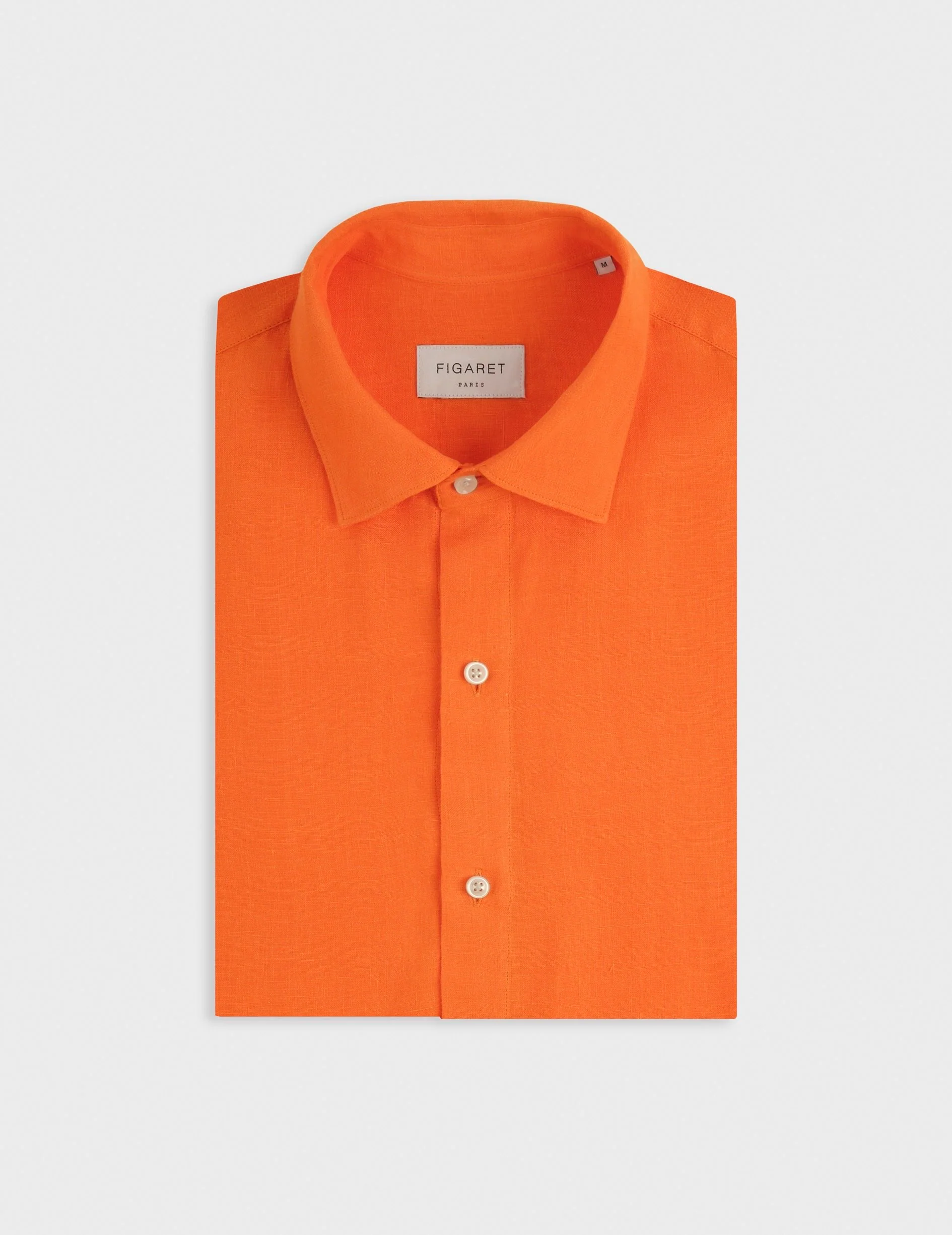 Chemise Auguste en lin orange - Image 4