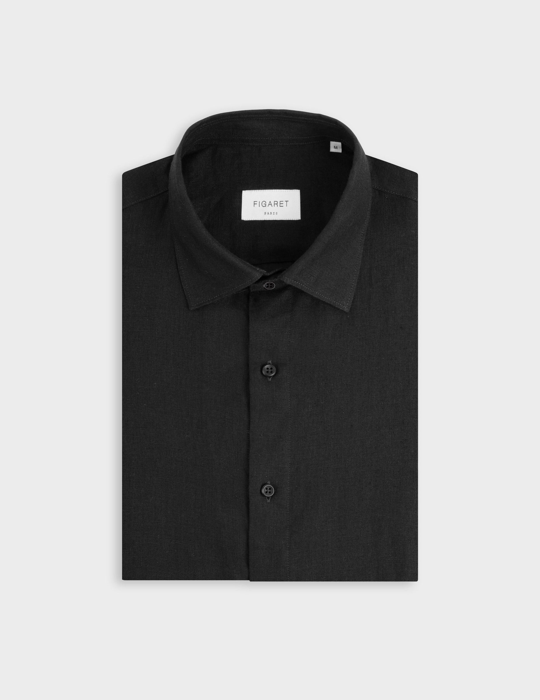Chemise Auguste en lin noir - Image 4