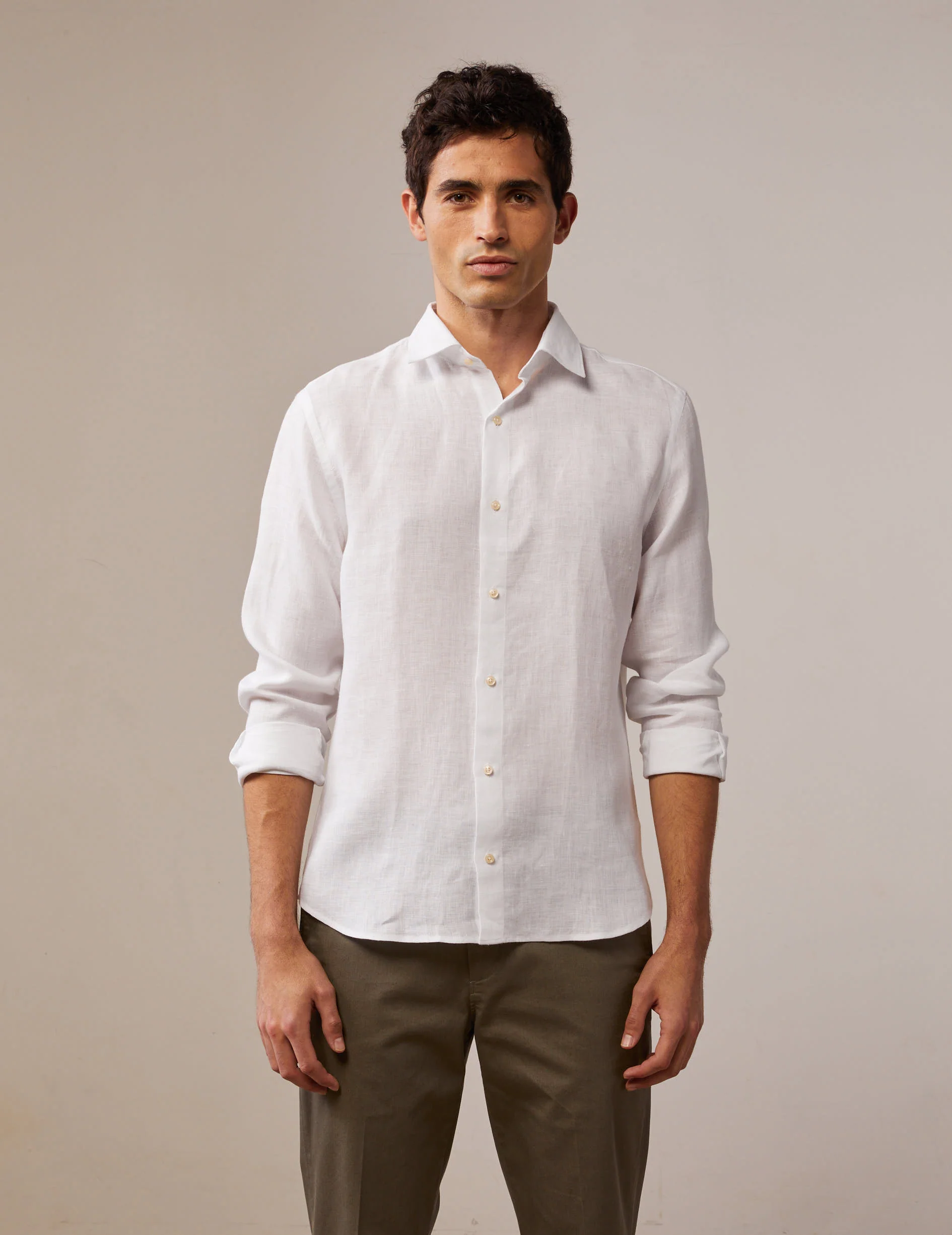 Chemise Auguste en lin blanche - Image 3