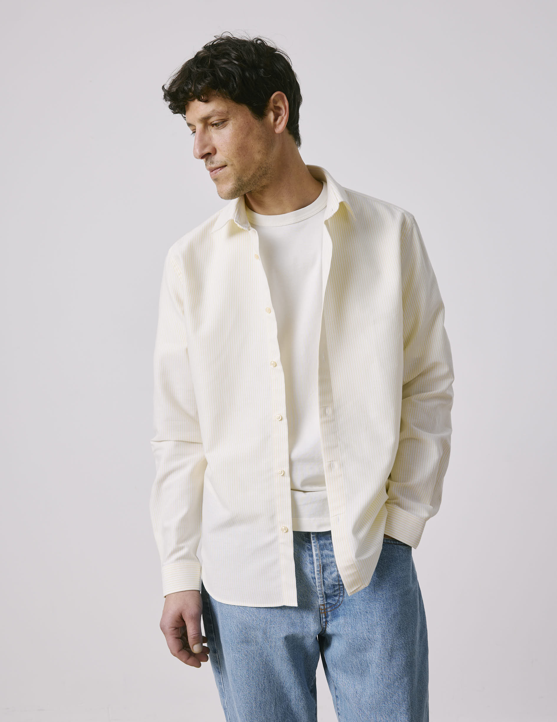 Chemise Auguste rayée jaune - Image 3