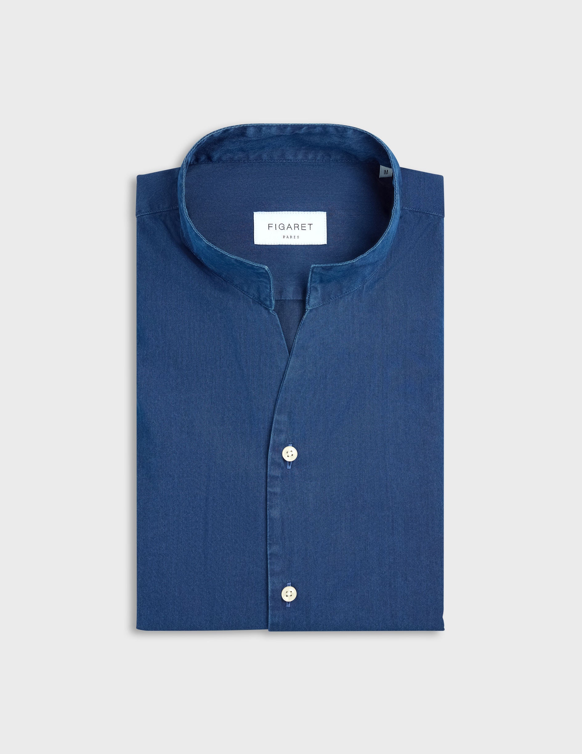 Chemise Carl en denim bleu marine