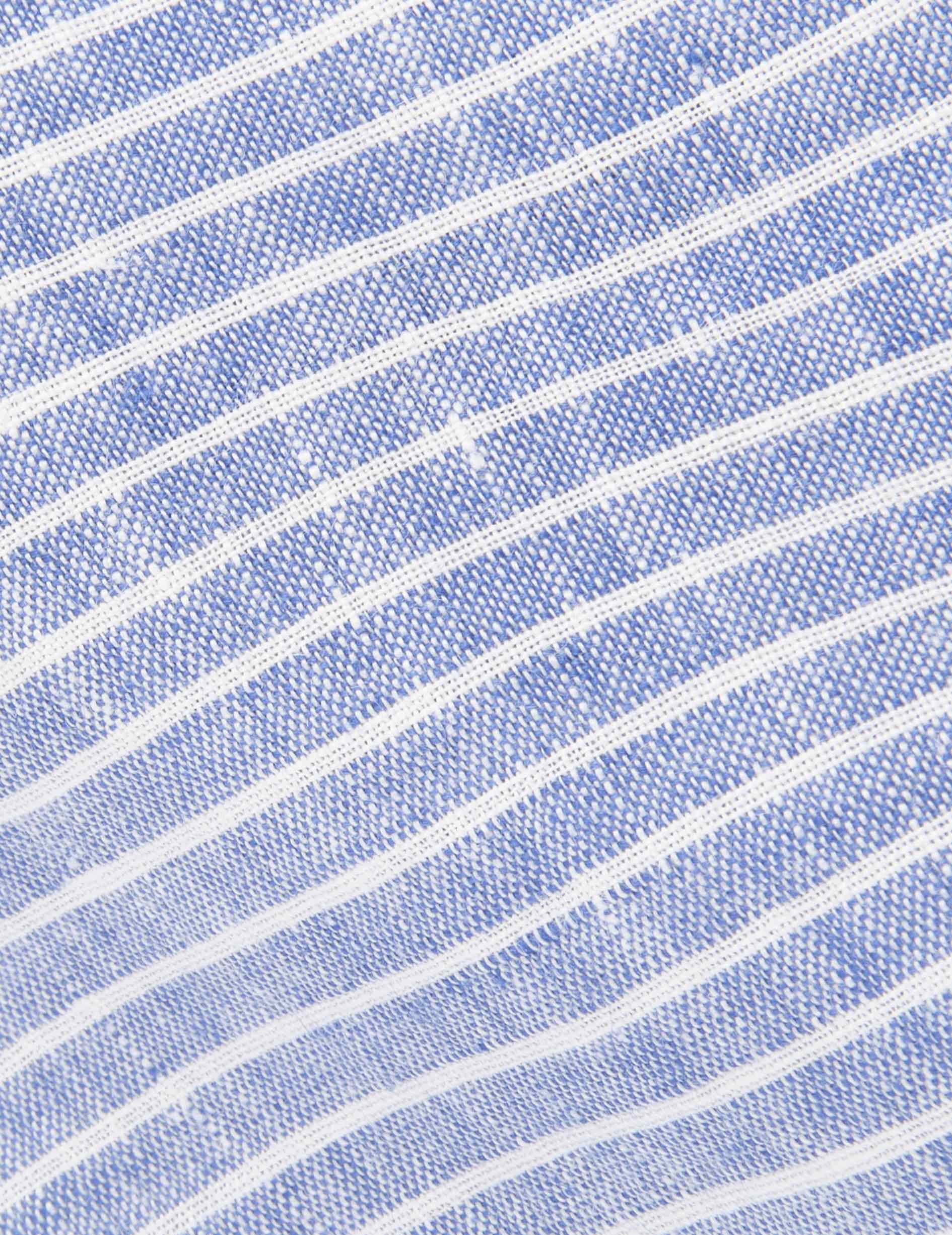 Chemise Carl en lin rayé bleu - Image 4