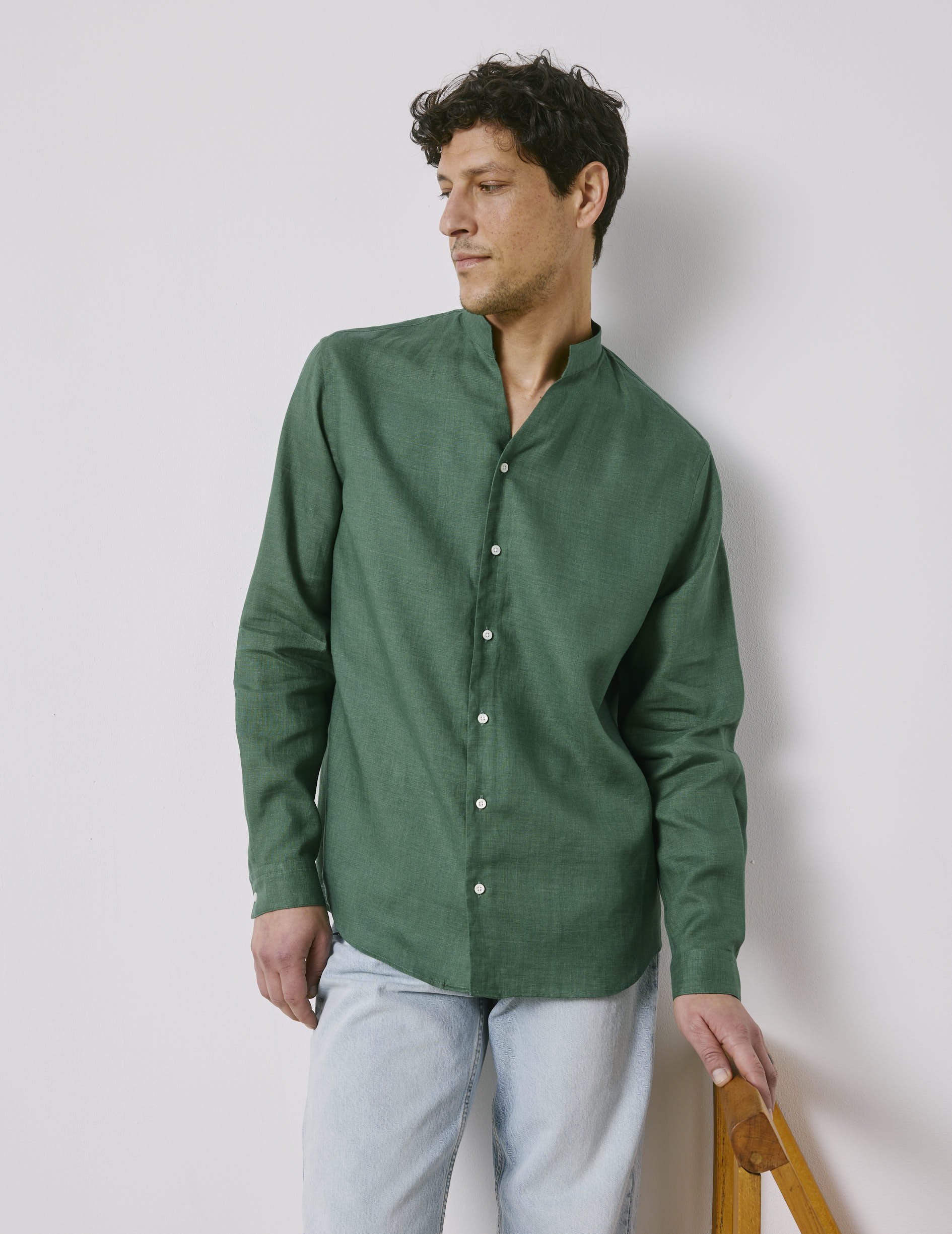 Chemise Carl en lin vert