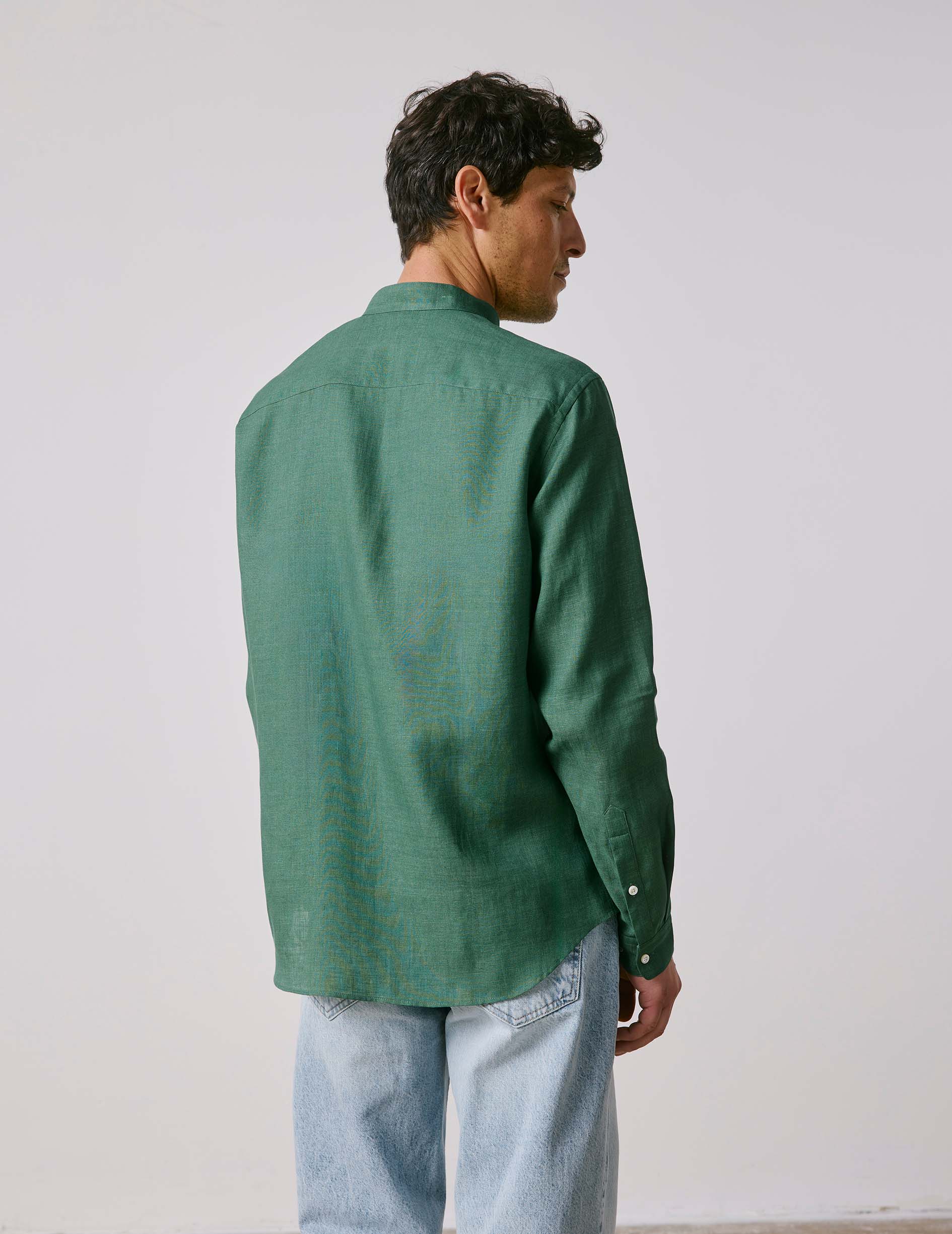 Chemise Carl en lin vert - Image 2