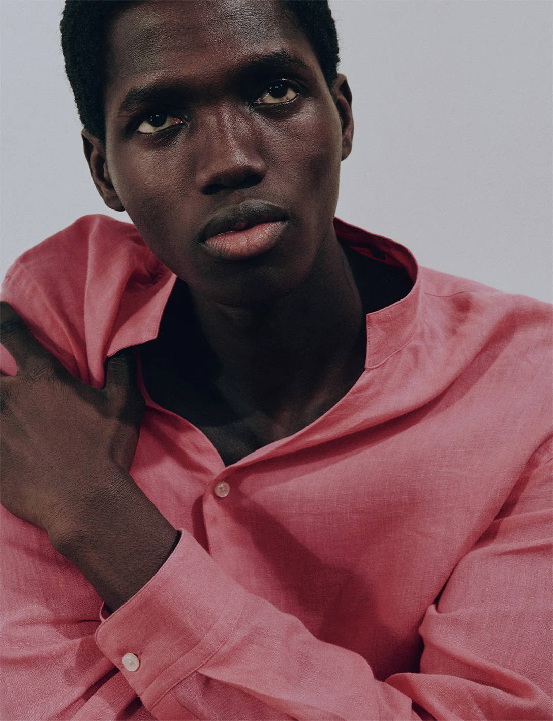 Chemise Carl en lin rose - Image 2