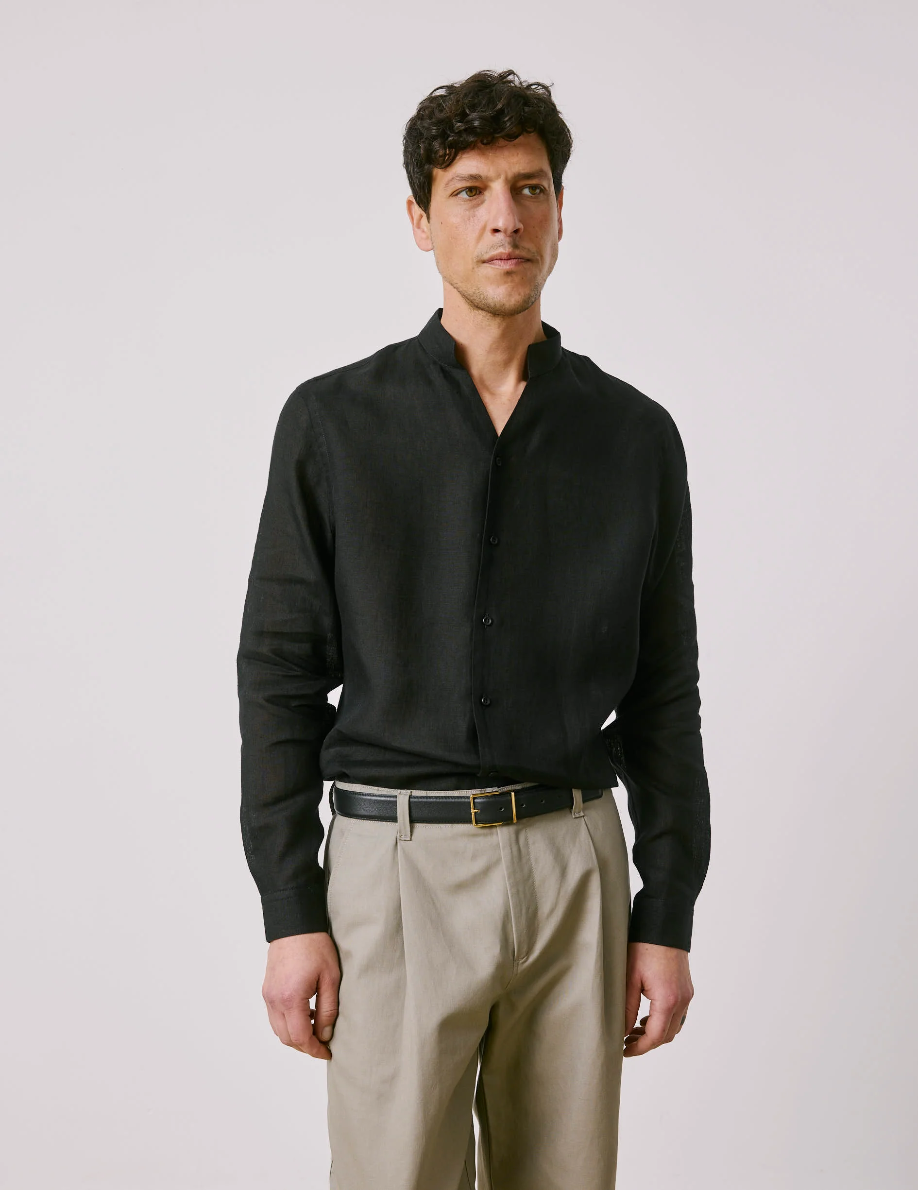 Chemise Carl en lin noir - Image 3
