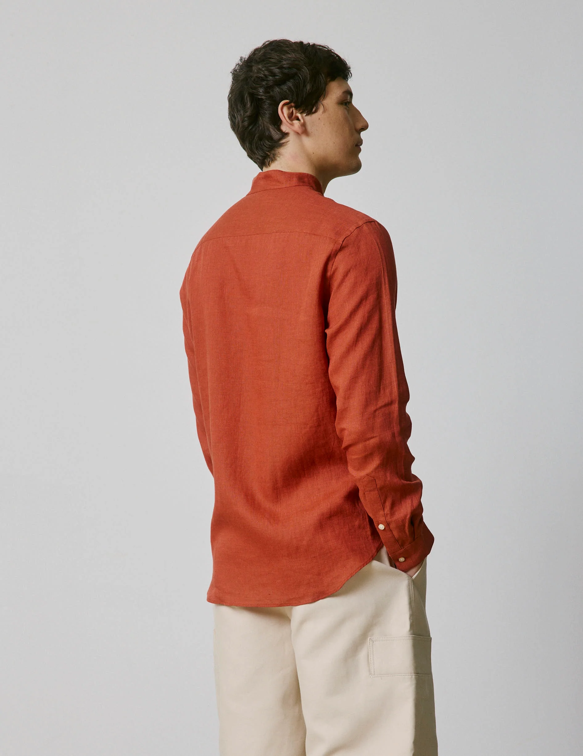 Chemise Carl en lin rouille - Image 2