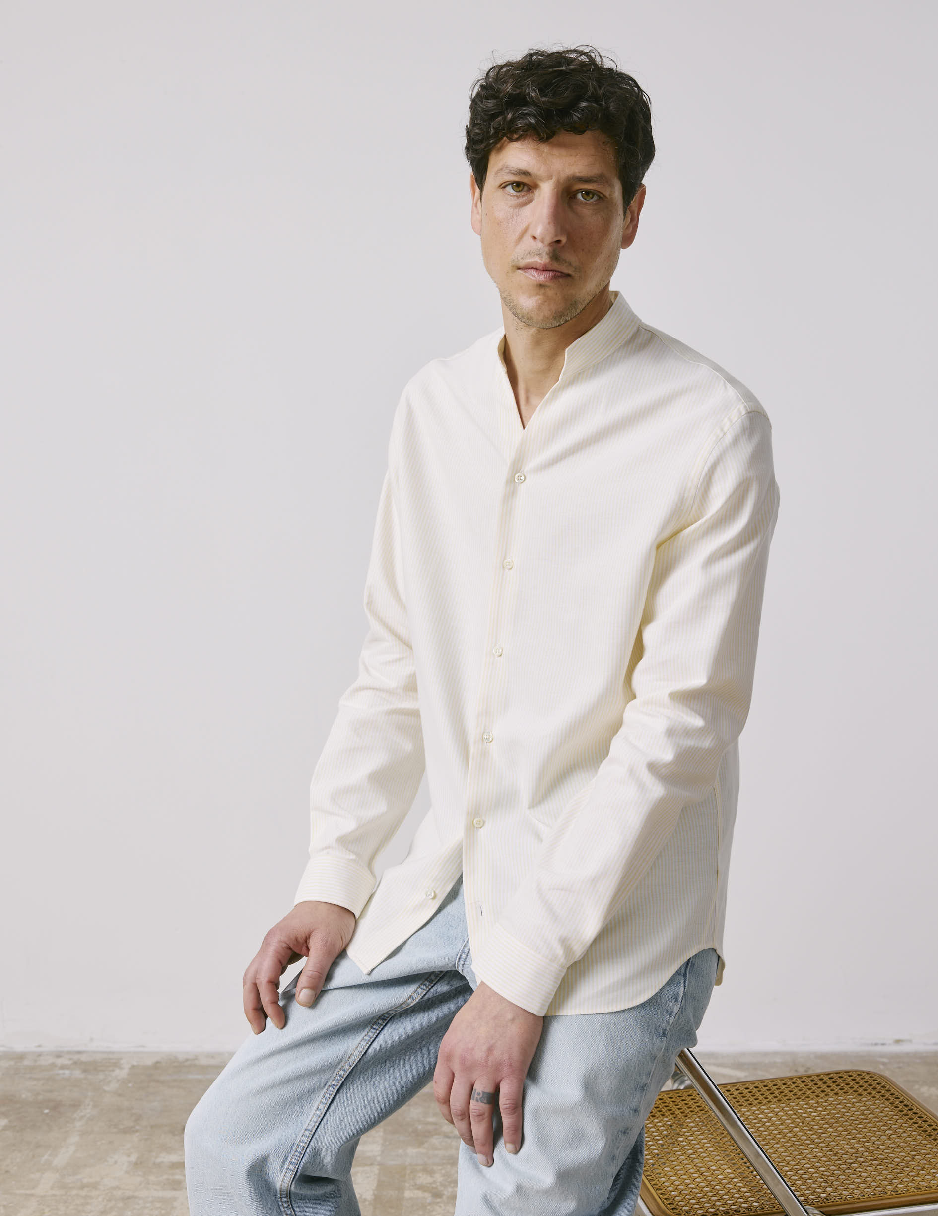 Chemise Carl rayée jaune