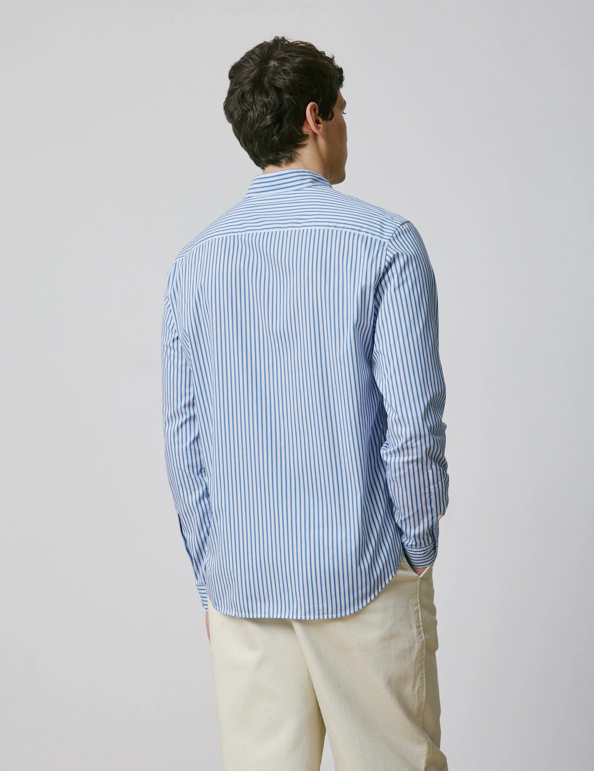Chemise Carl rayée bleue - Image 2