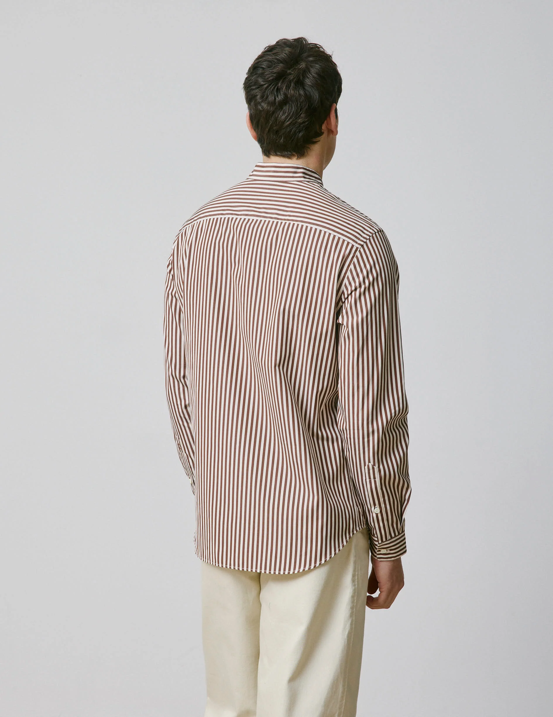 Chemise Carl rayée marron - Image 2