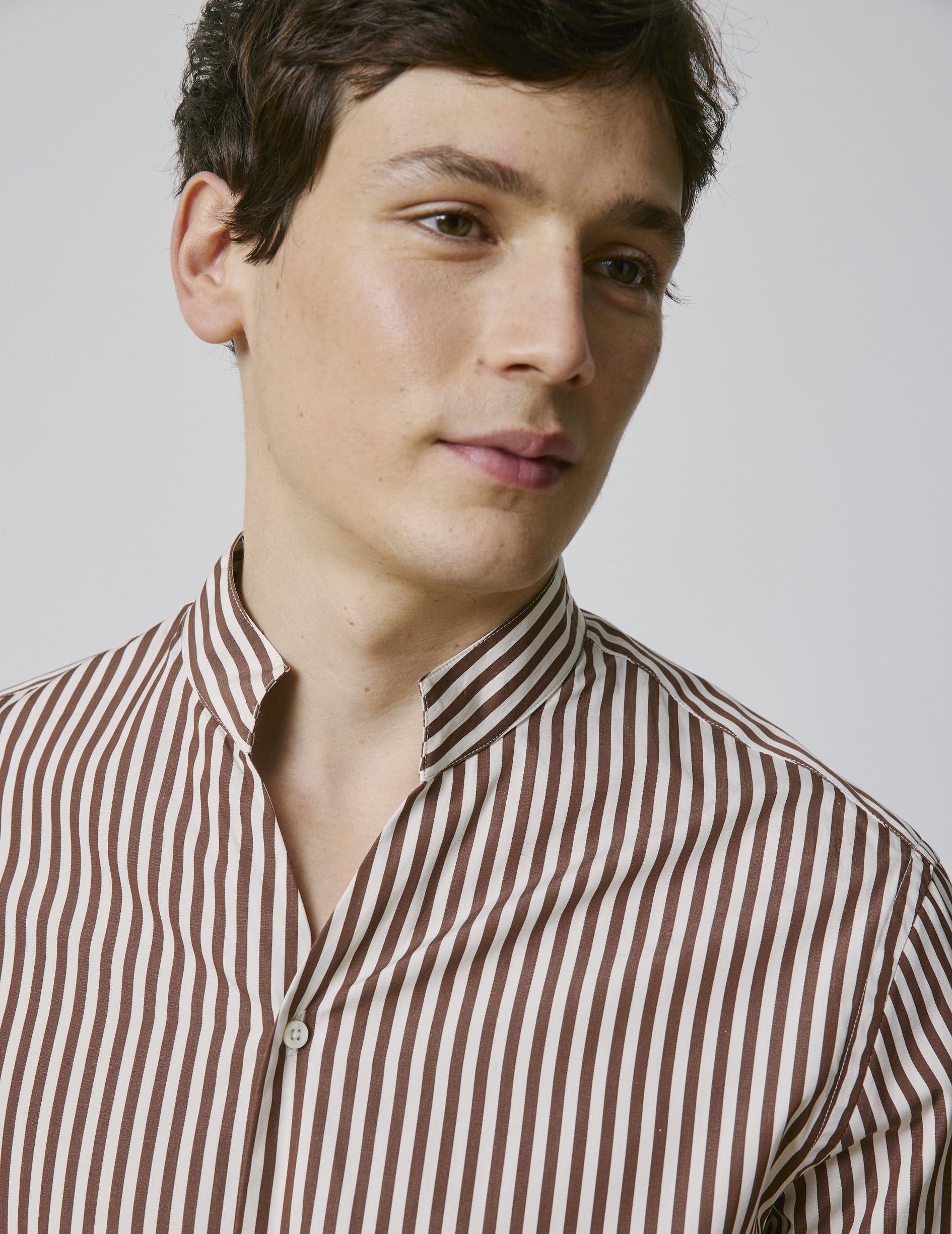 Chemise Carl rayée marron - Image 3