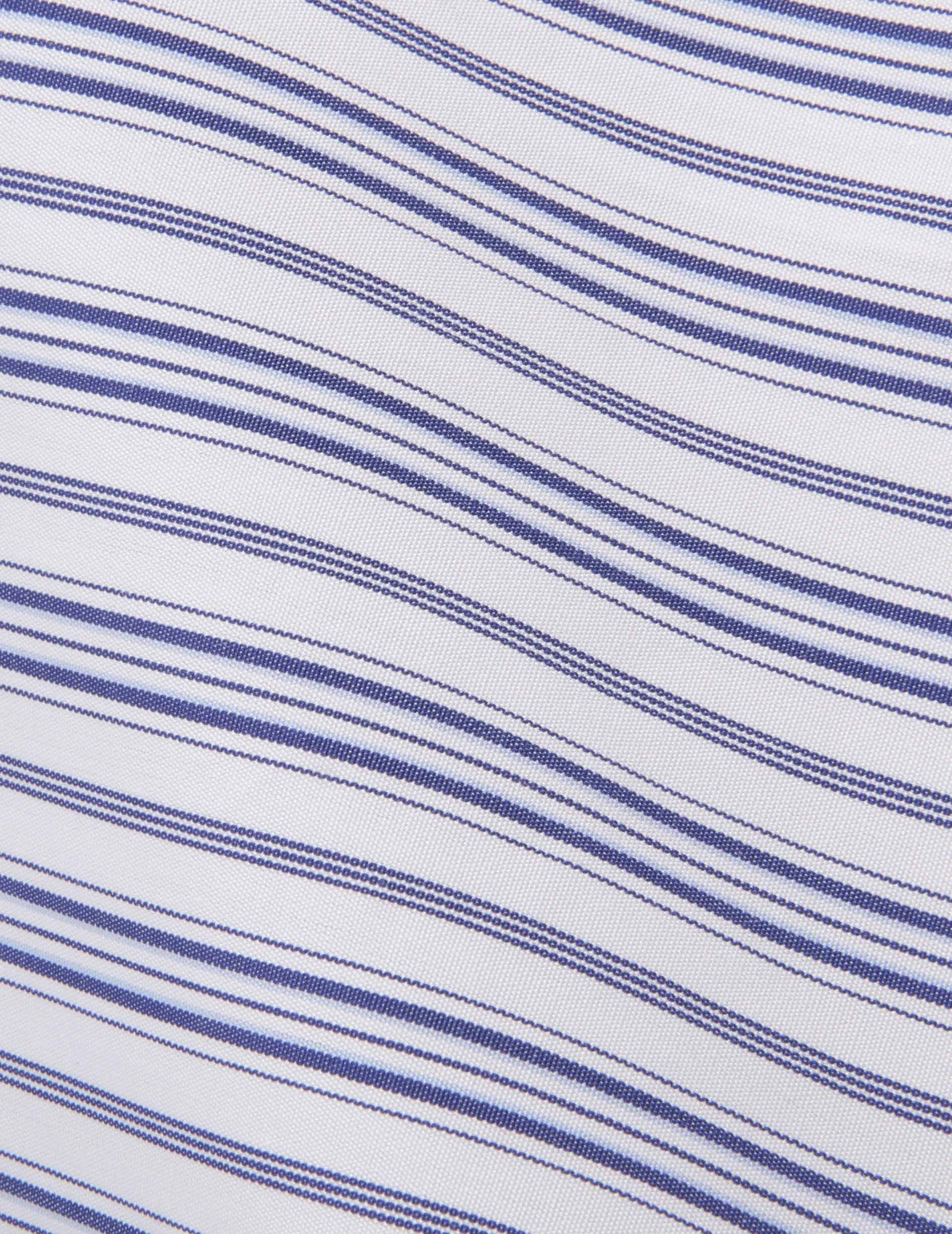Chemise semi-ajustée rayée bleu marine - Image 2