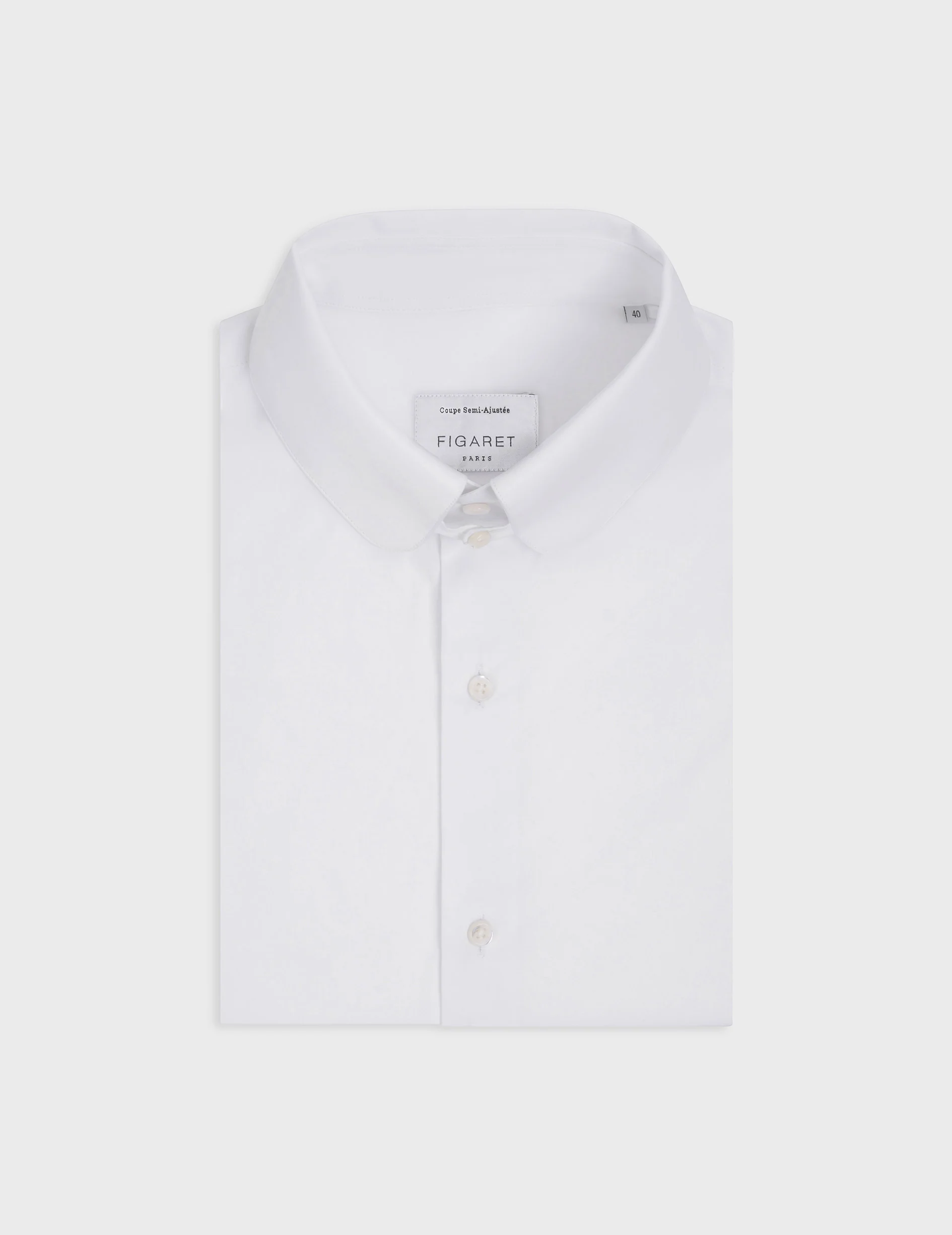 Chemise semi-ajustée blanche