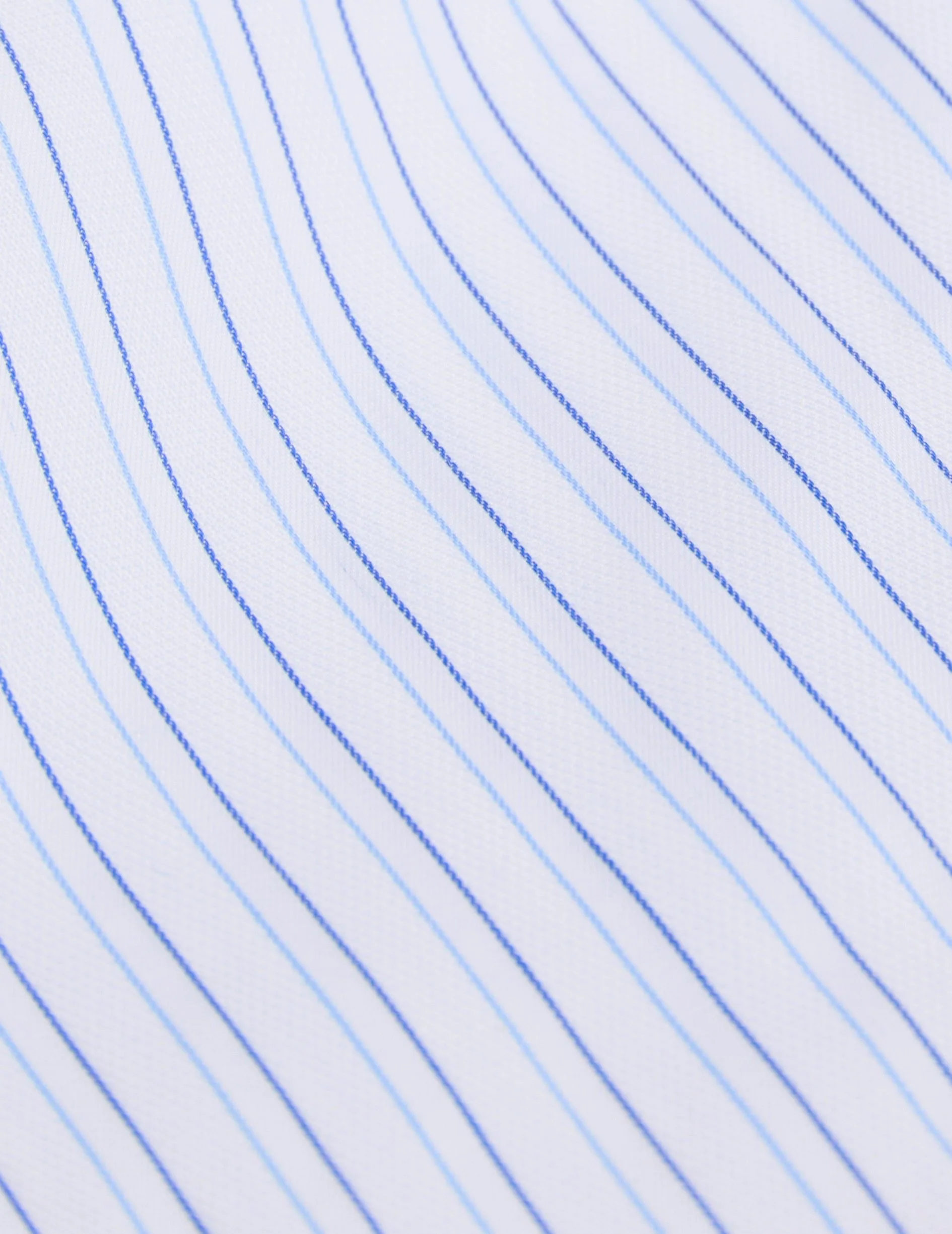 Chemise classique manches courtes rayée bleue - Image 2