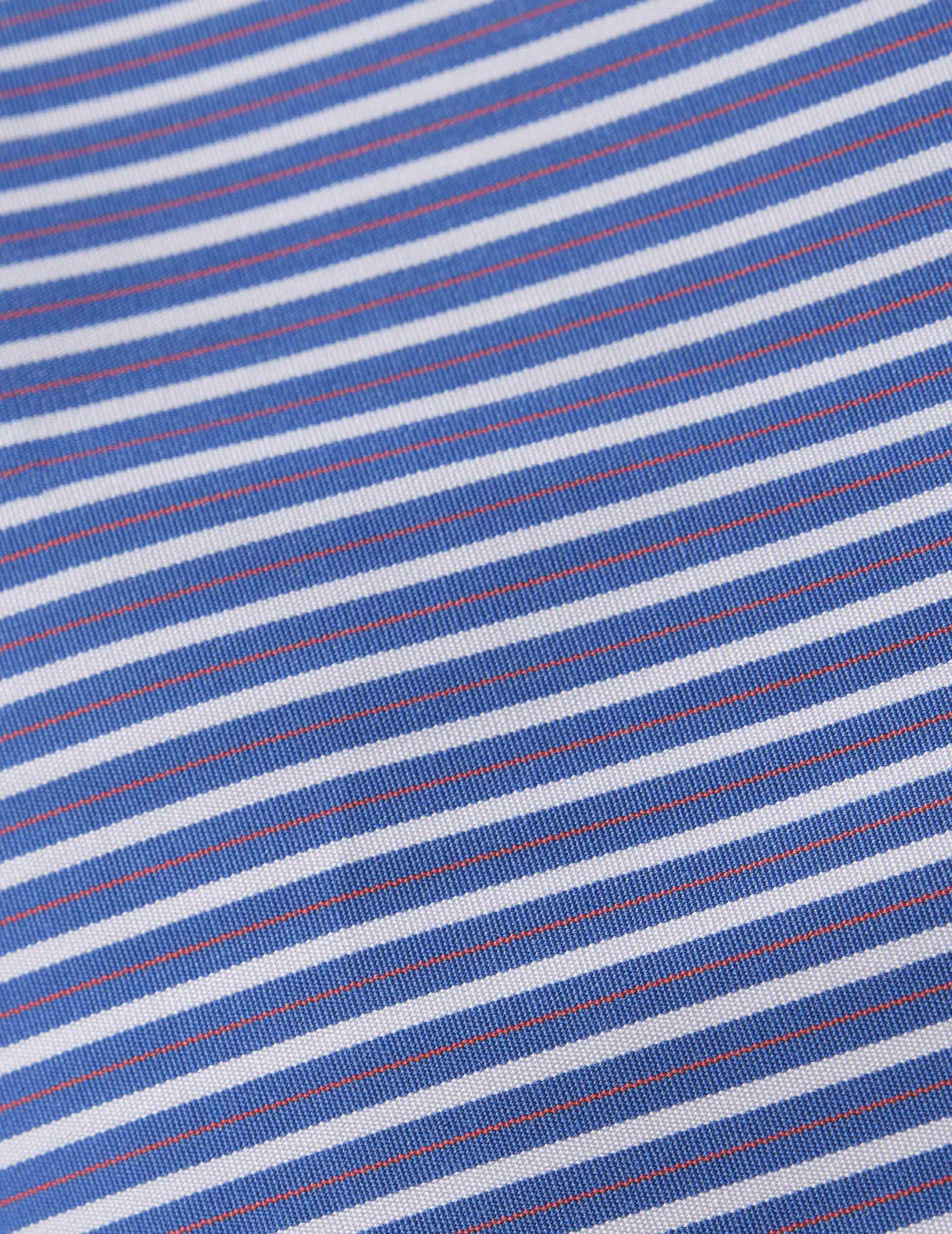 Chemise semi-ajustée rayée bleu marine - Image 2