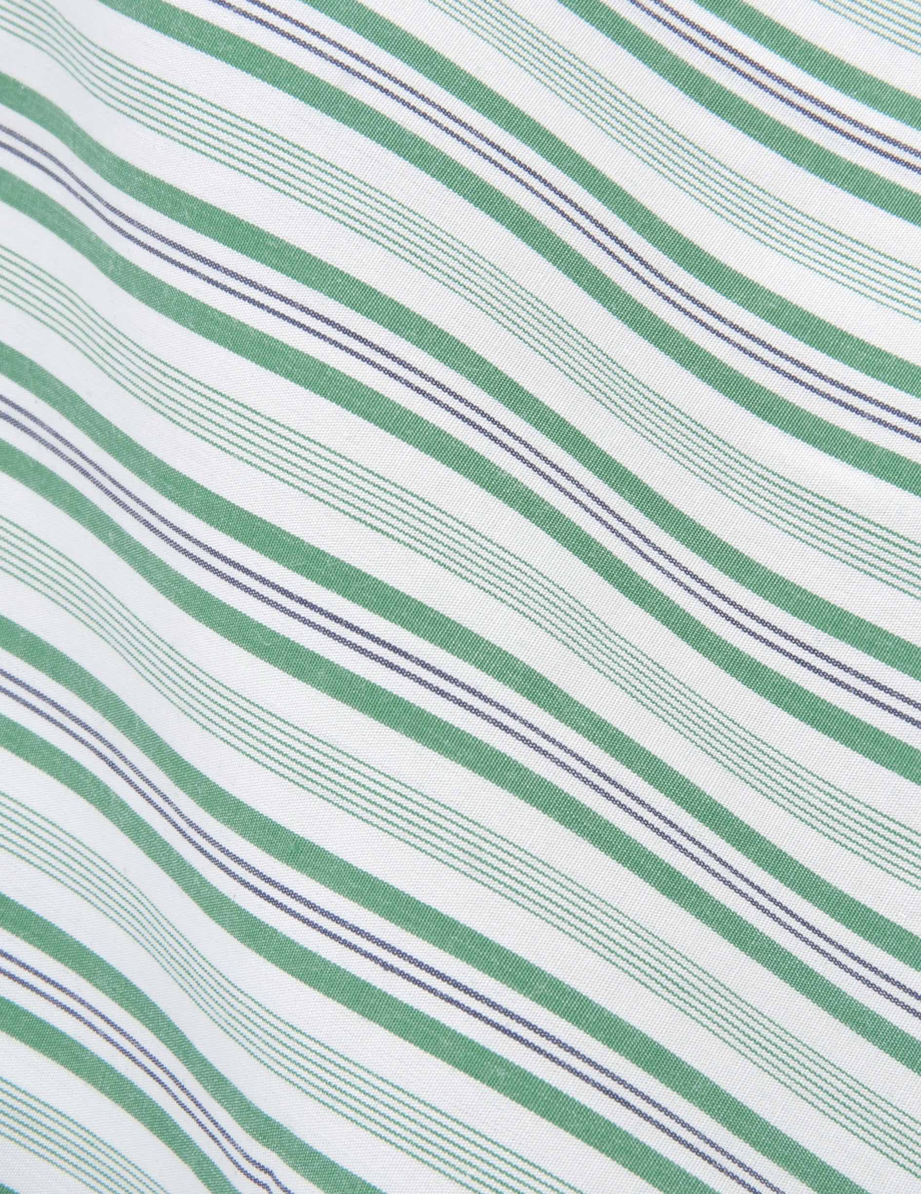 Chemise semi-ajustée rayée verte - Image 2