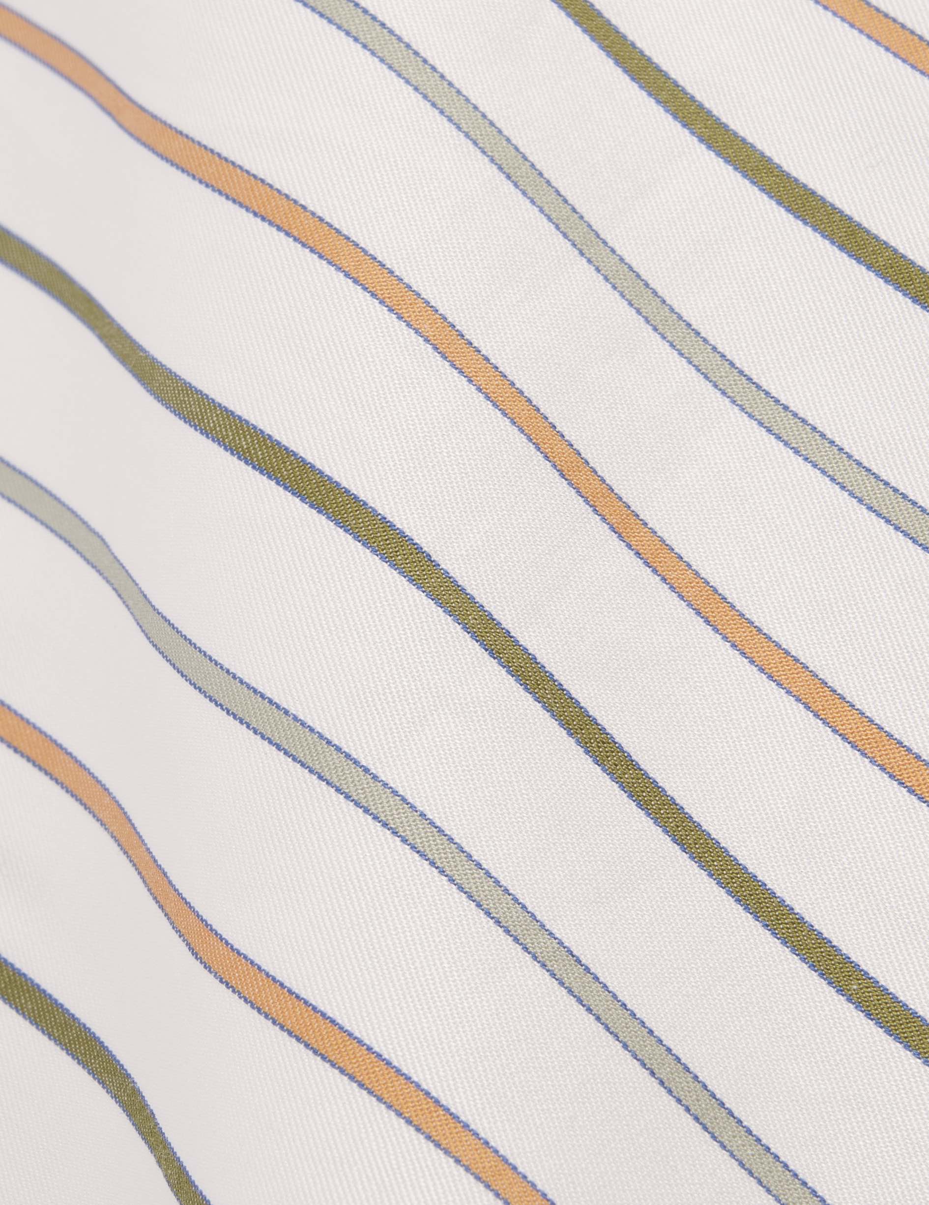 Chemise semi-ajustée rayée beige - Image 2