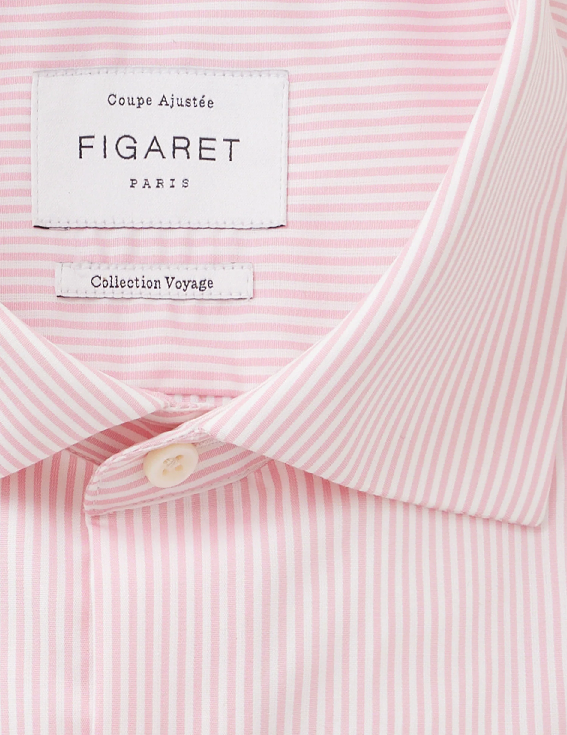 Chemise Ajustée Voyage rayée rose - Image 2