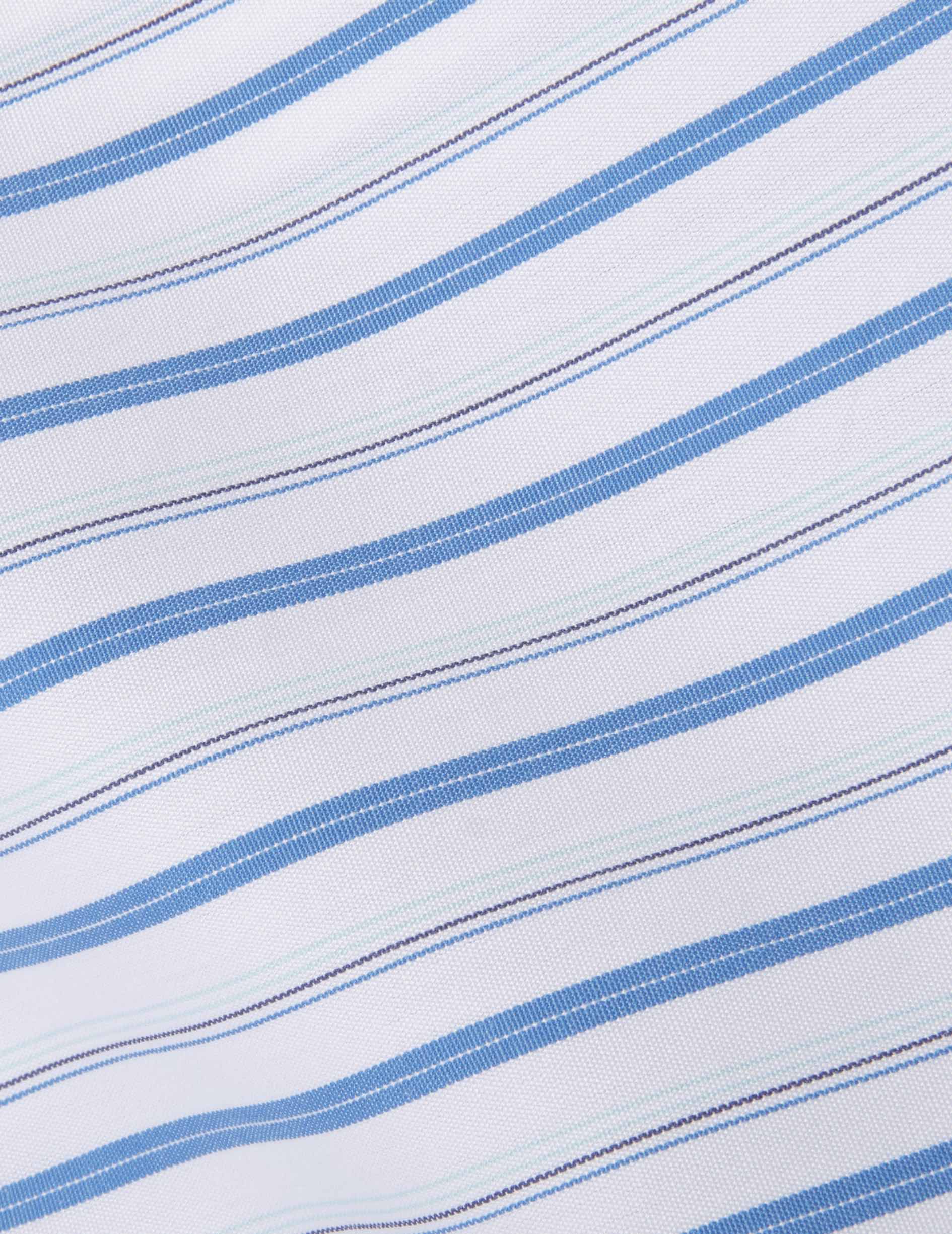 Chemise semi-ajustée rayée bleue - Image 2
