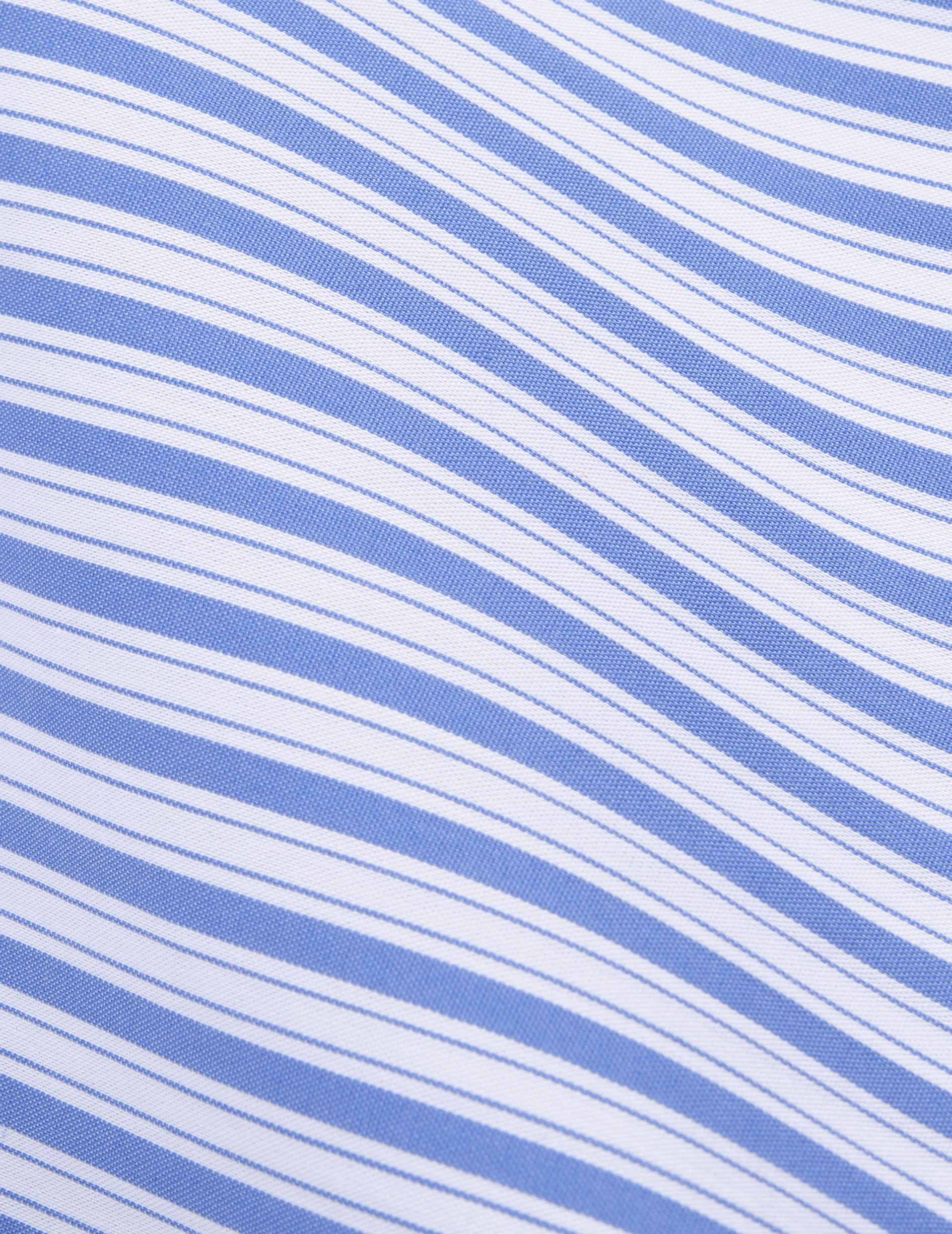Chemise semi-ajustée rayée bleue - Image 2