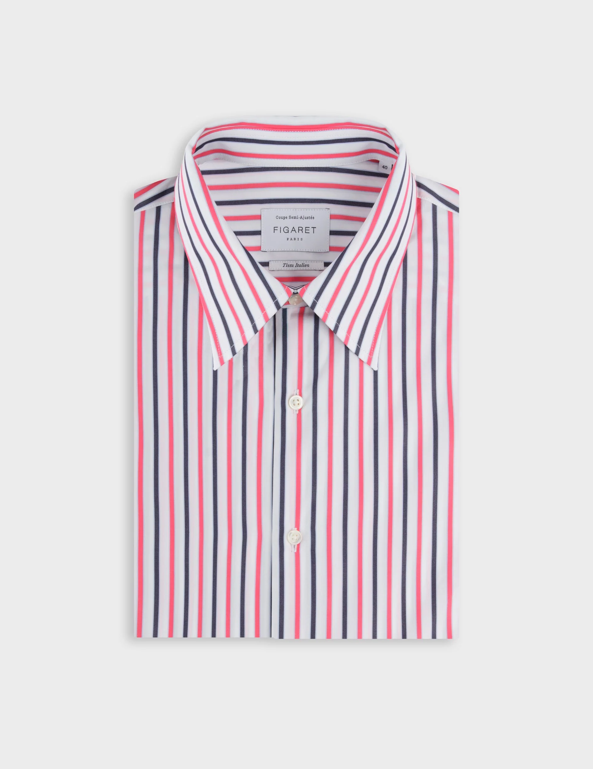 Chemise semi-ajustée rayée