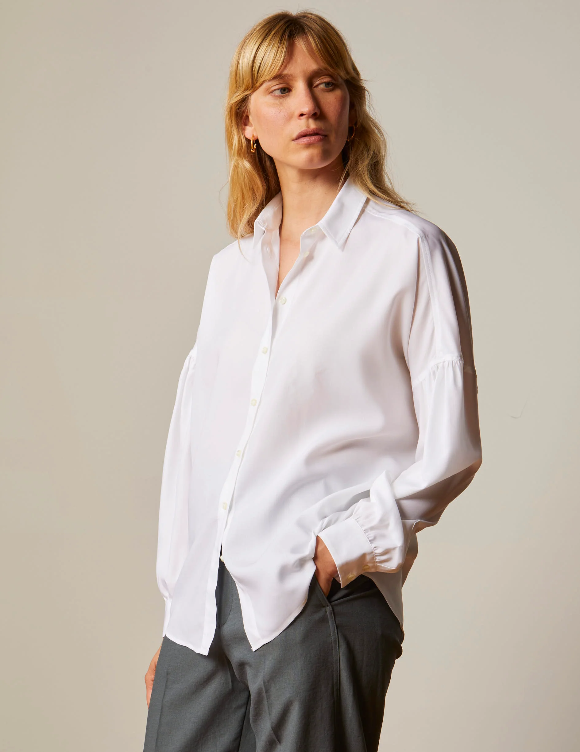 Chemise oversize Cristal blanche - Image 2
