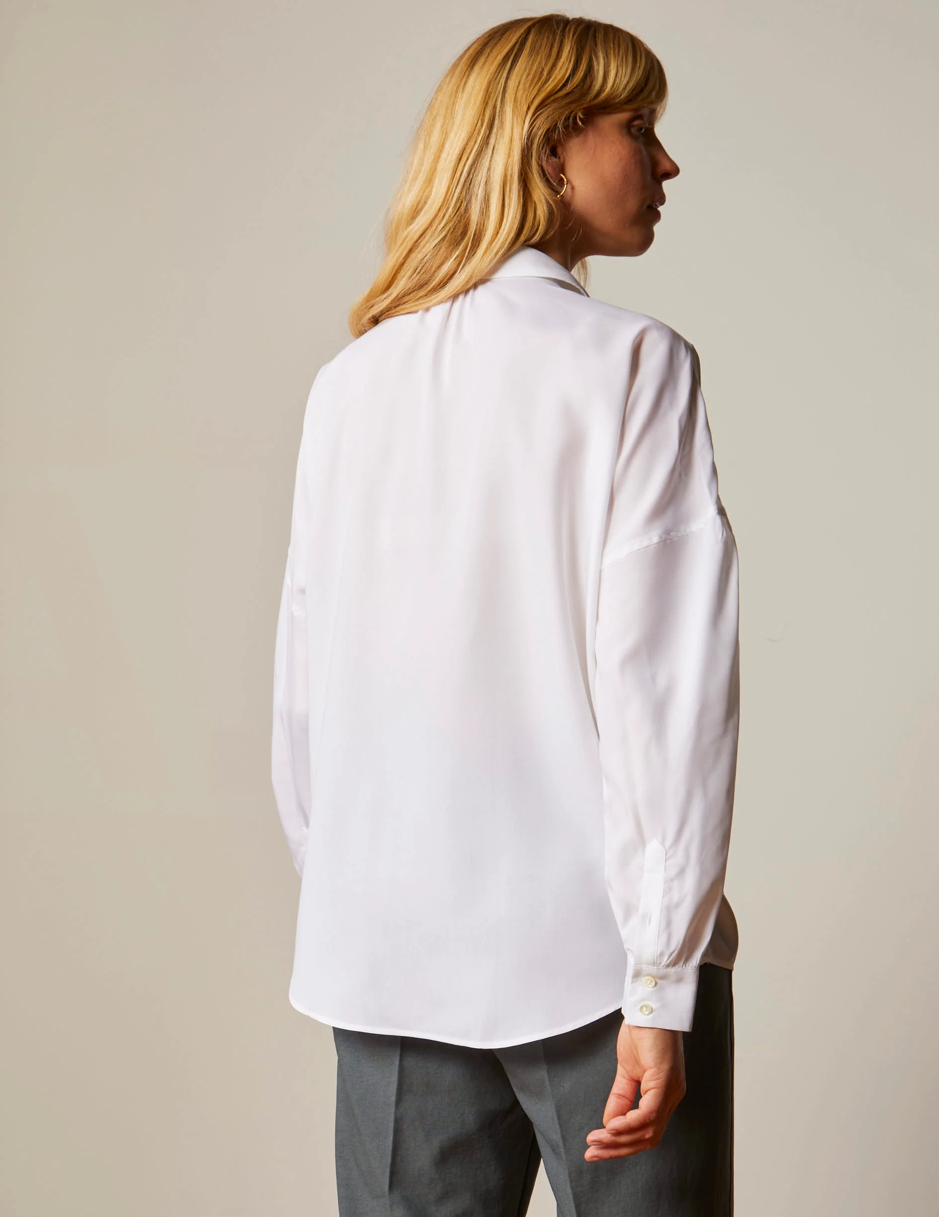 Chemise oversize Cristal blanche - Image 3