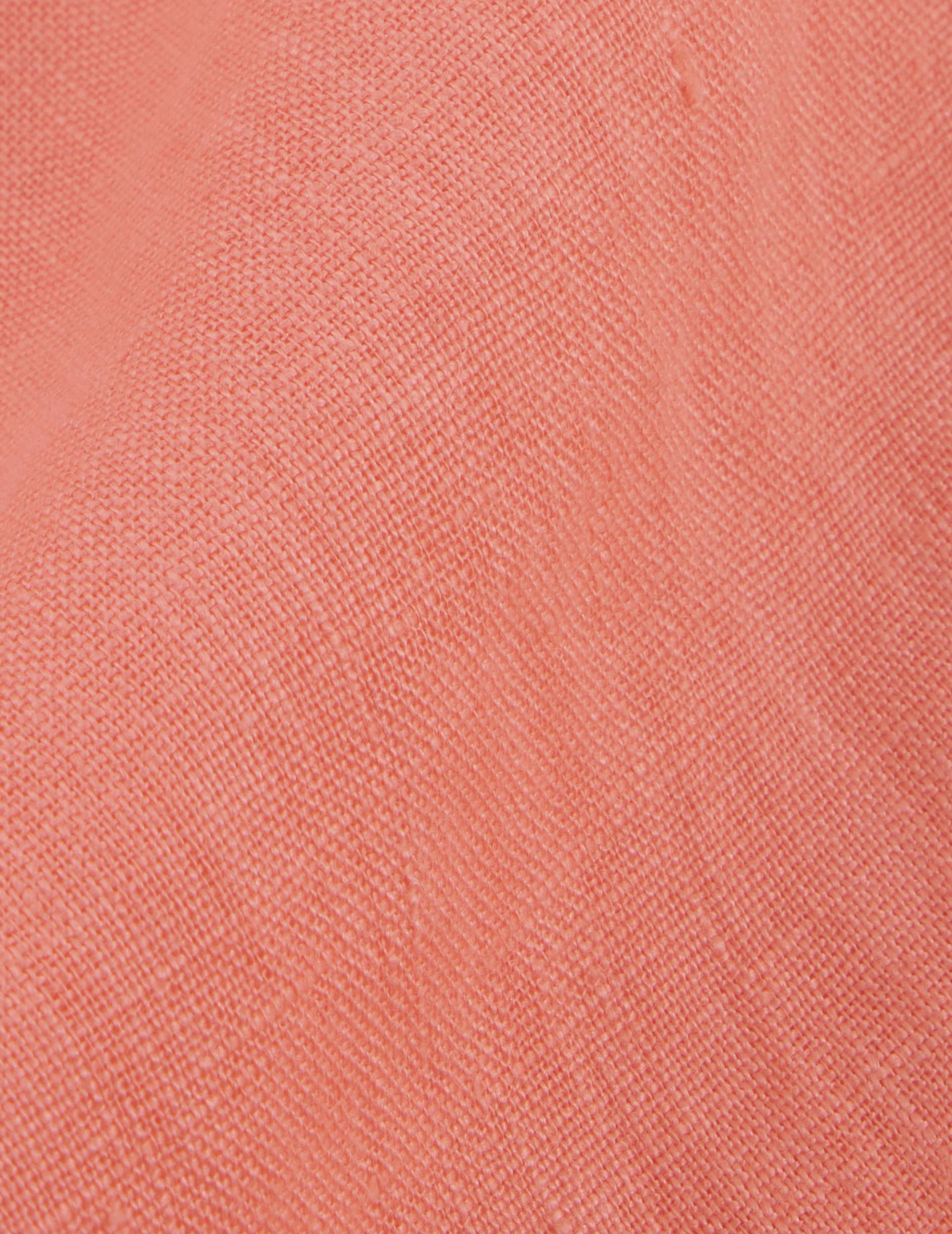Chemise oversize Delina en lin corail - Image 4