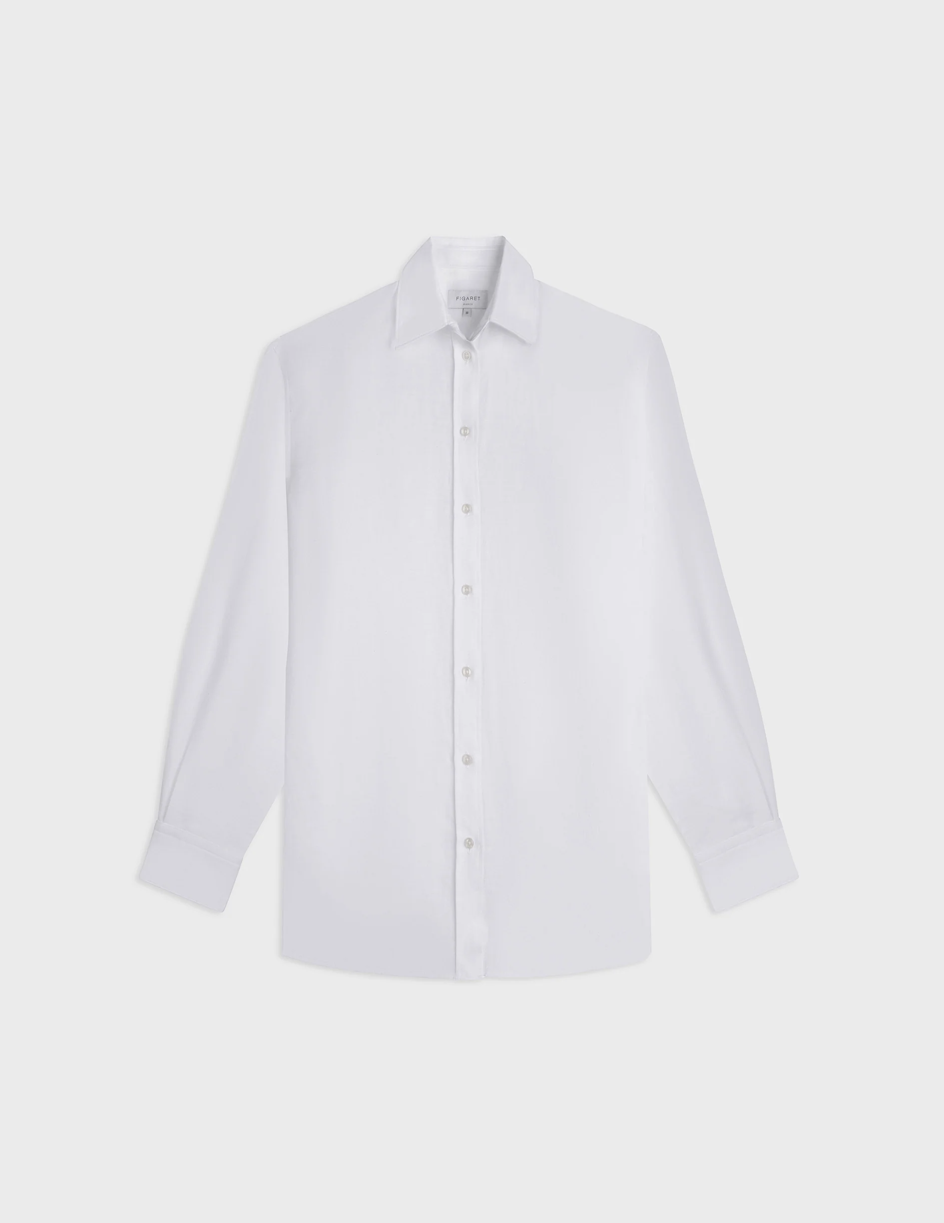 Chemise oversize Delina en lin blanc - Image 6