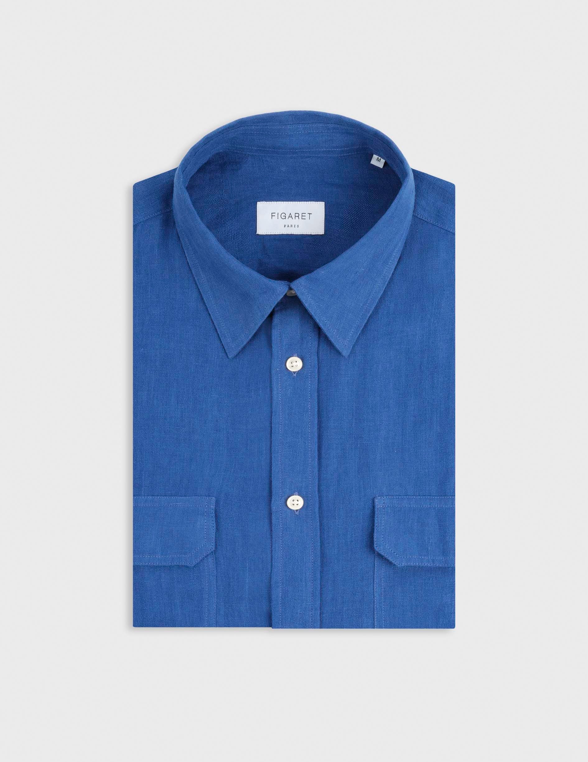 Chemise Florian en lin bleu - Image 4