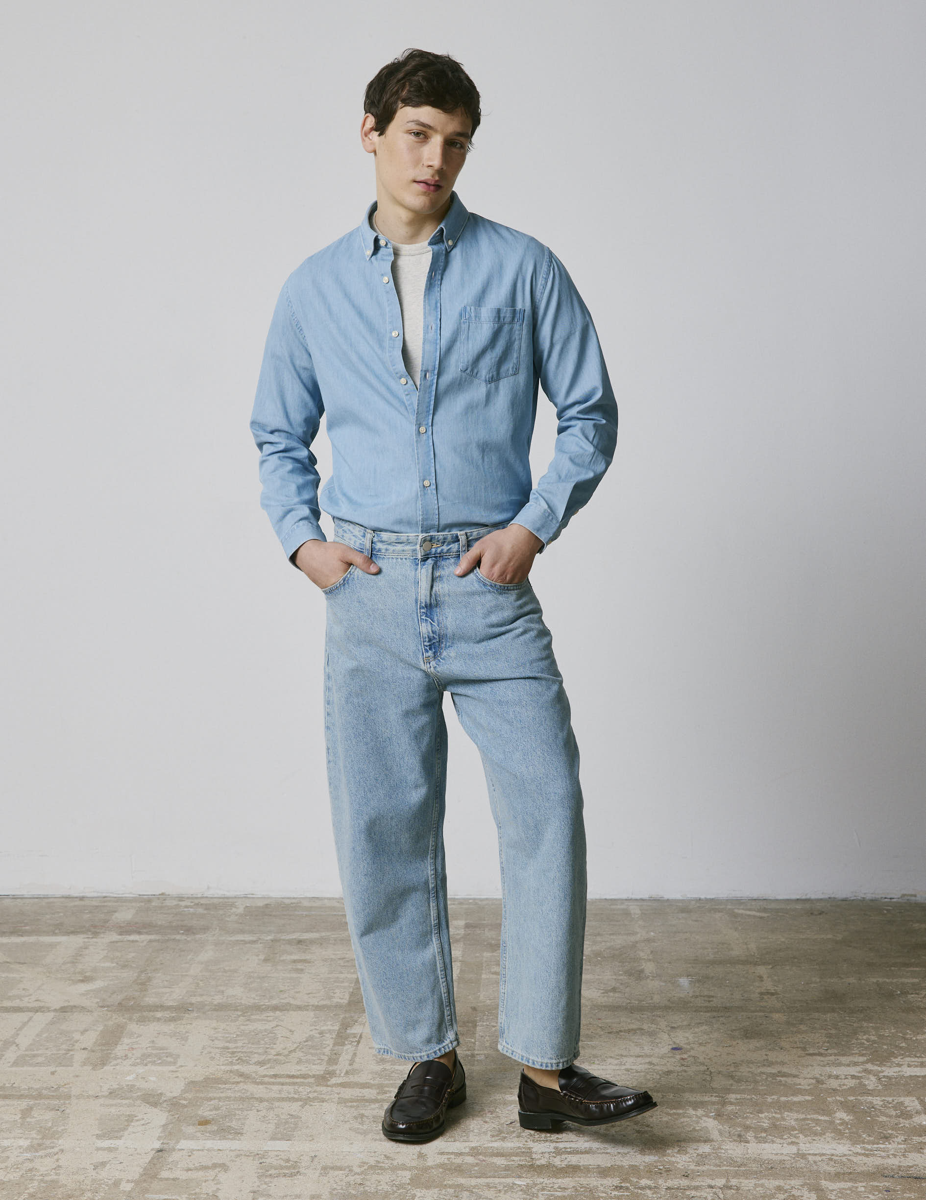 Chemise gabriel en denim bleu - Image 3