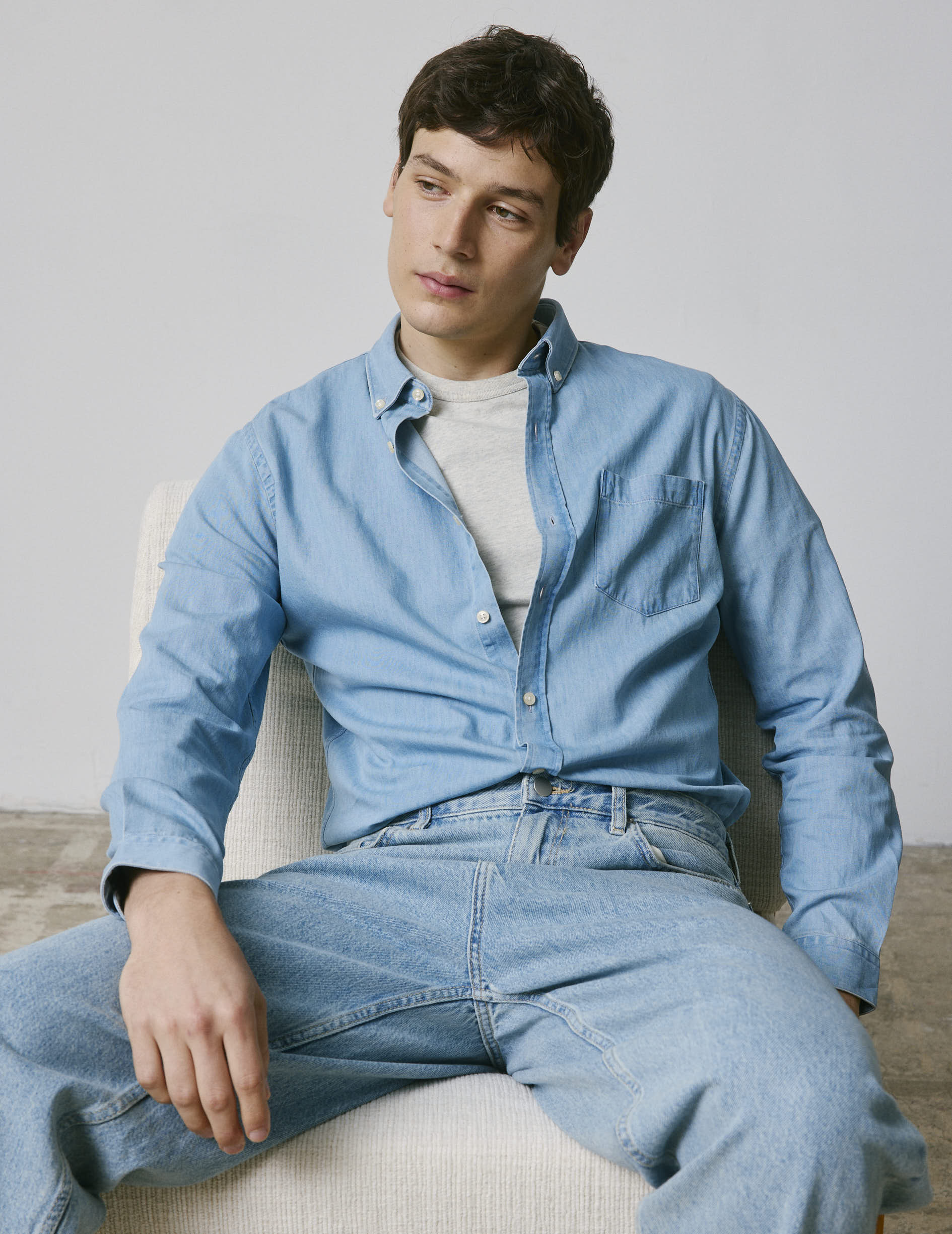 Chemise gabriel en denim bleu - Image 4