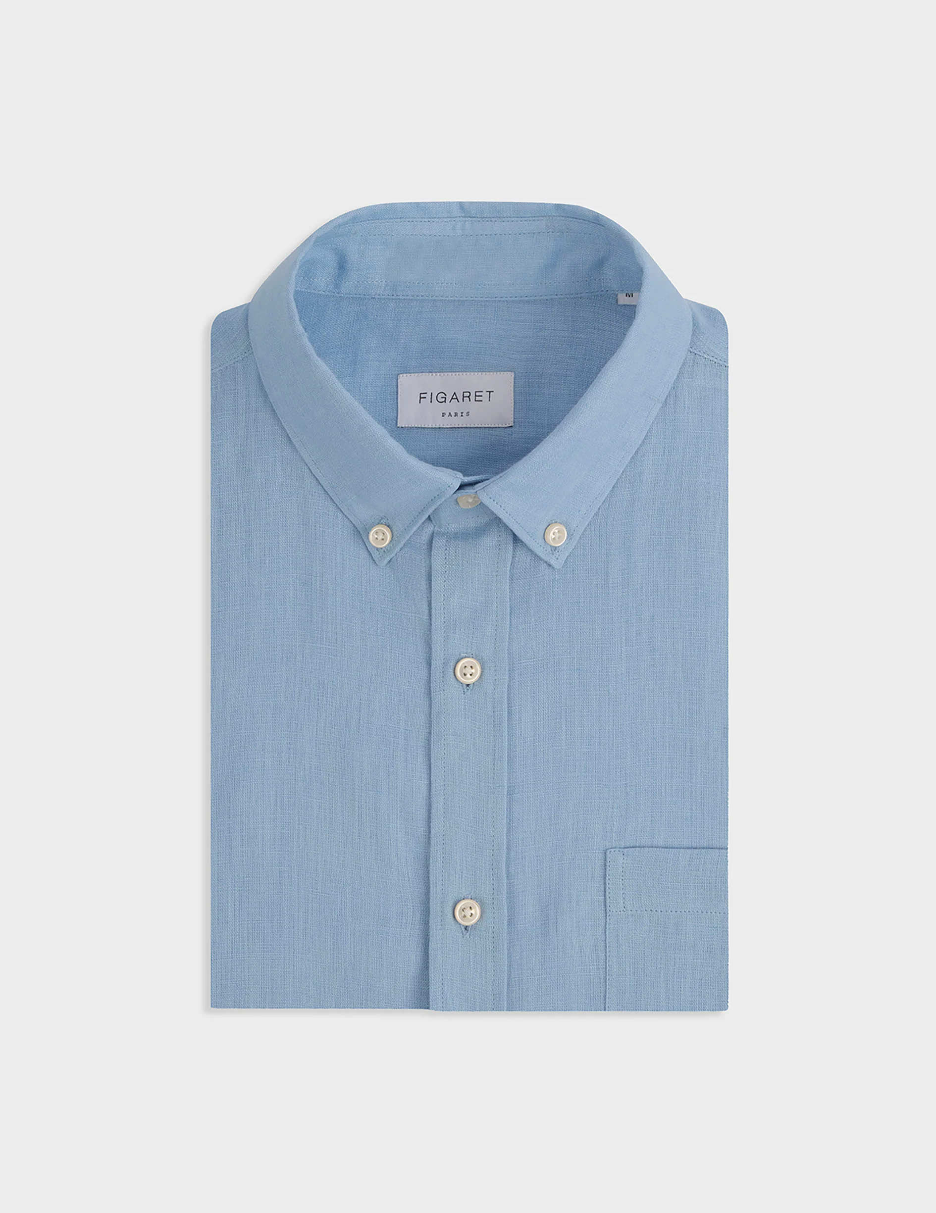 Chemise Gabriel en lin bleu - Image 3